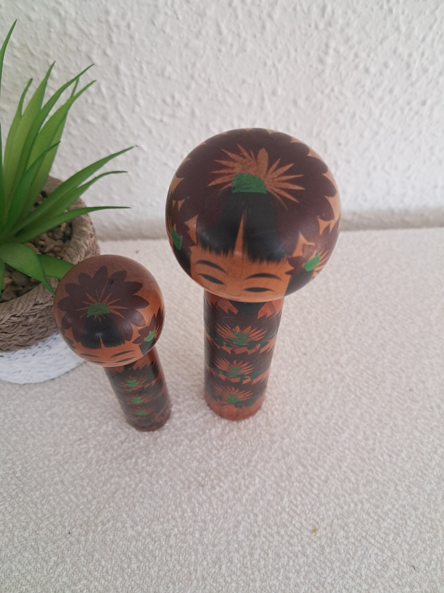 Set off two Rare Vintage Creative Kokeshi by Hitokura Masamkido