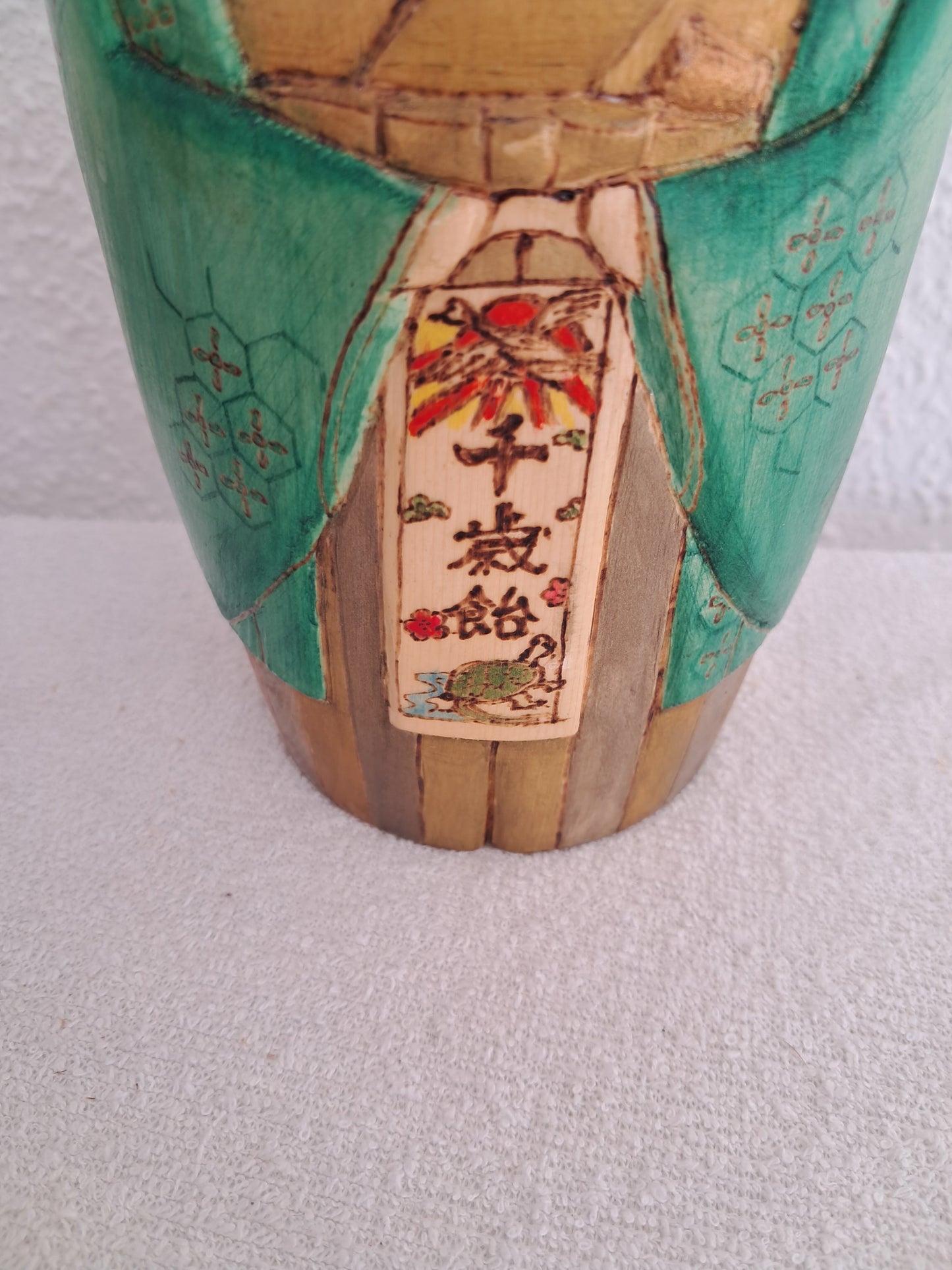 Exclusive Kokeshi made by Yuko Yamazaki (1956-)