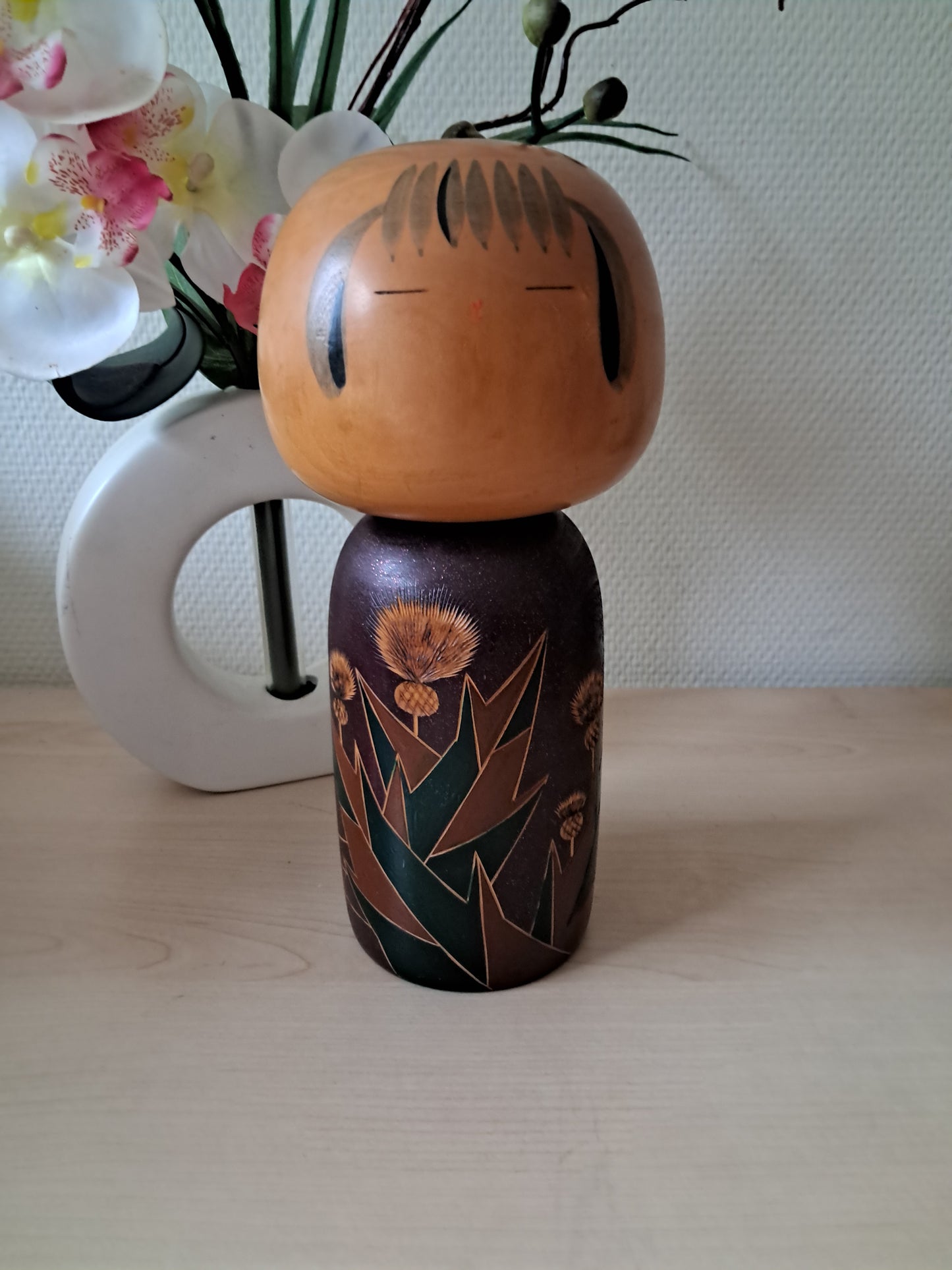 Rare Creative kokeshi made by Yuji Kawase (1938-)