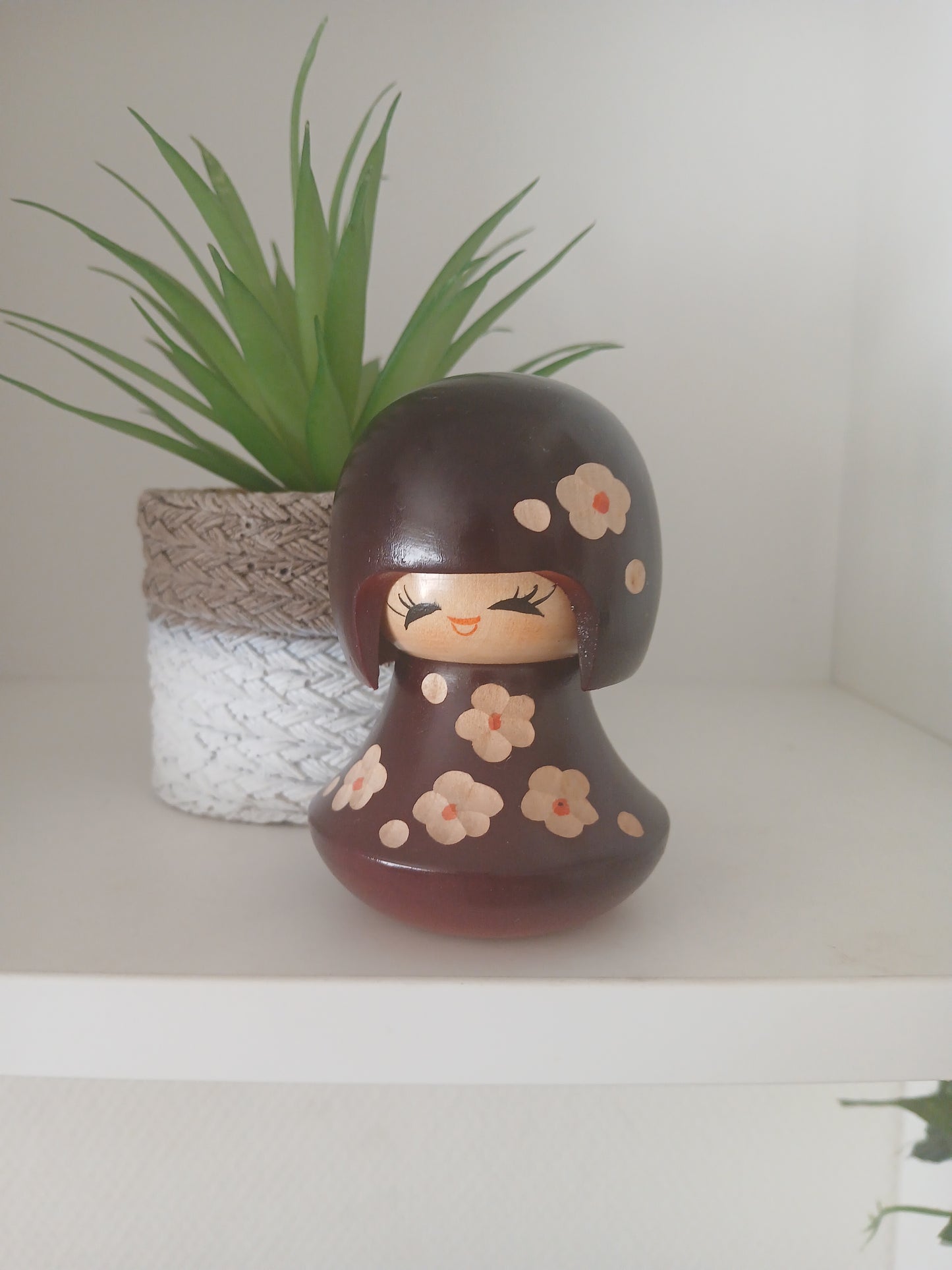 Rare Vintage creative kokeshi by Aoki Ryoka (1931-)