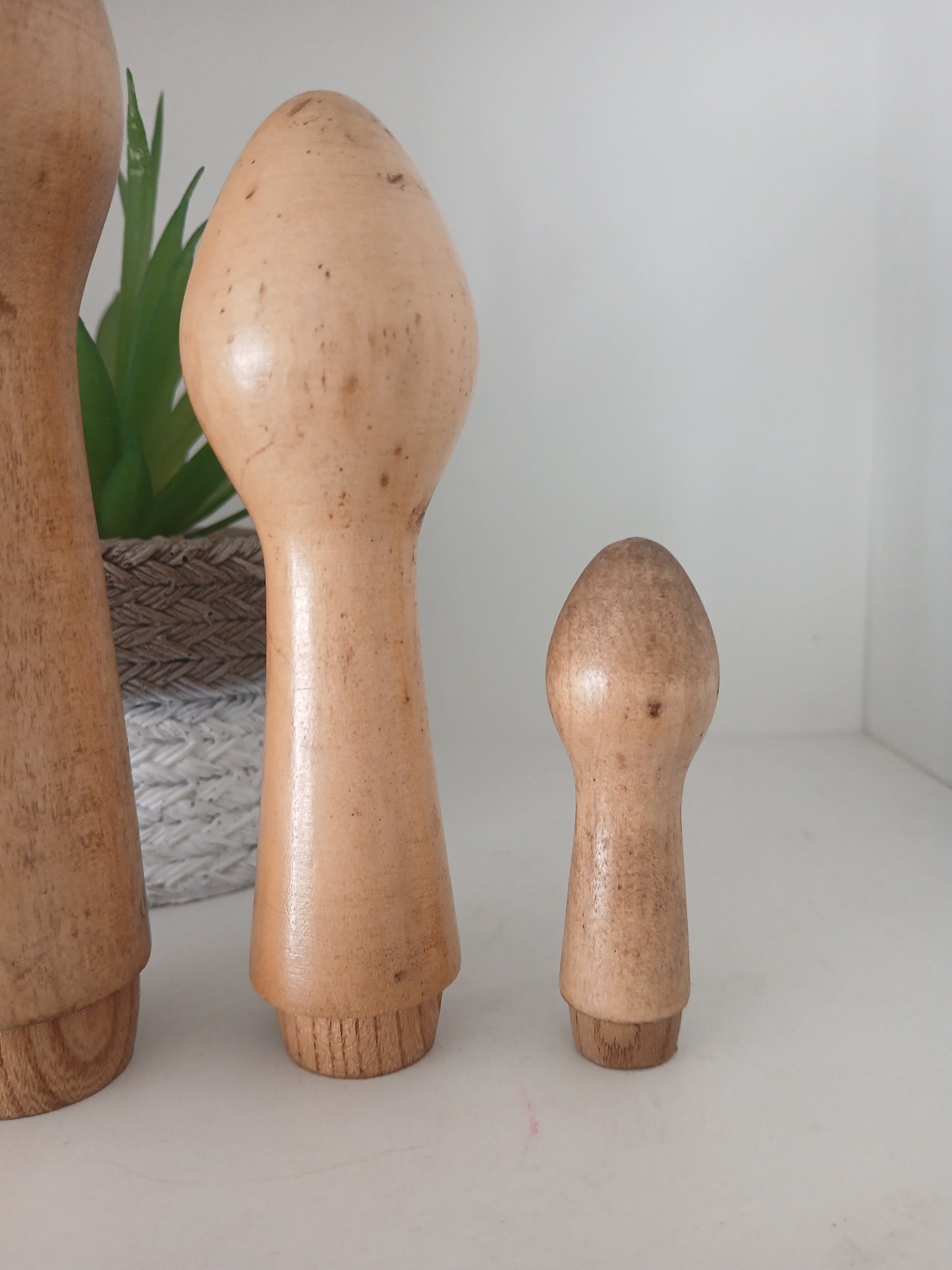 Vintage set of 3 creative kokeshi by Isamu Yamakawa