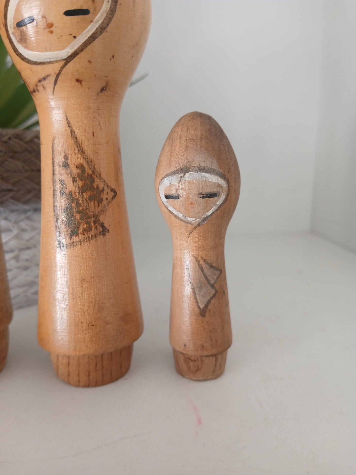 Vintage set of 3 creative kokeshi by Isamu Yamakawa