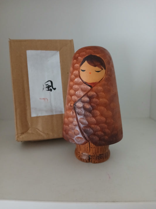 Rare Vintage Creative Kokeshi By Aoki Ryoka (1931-)