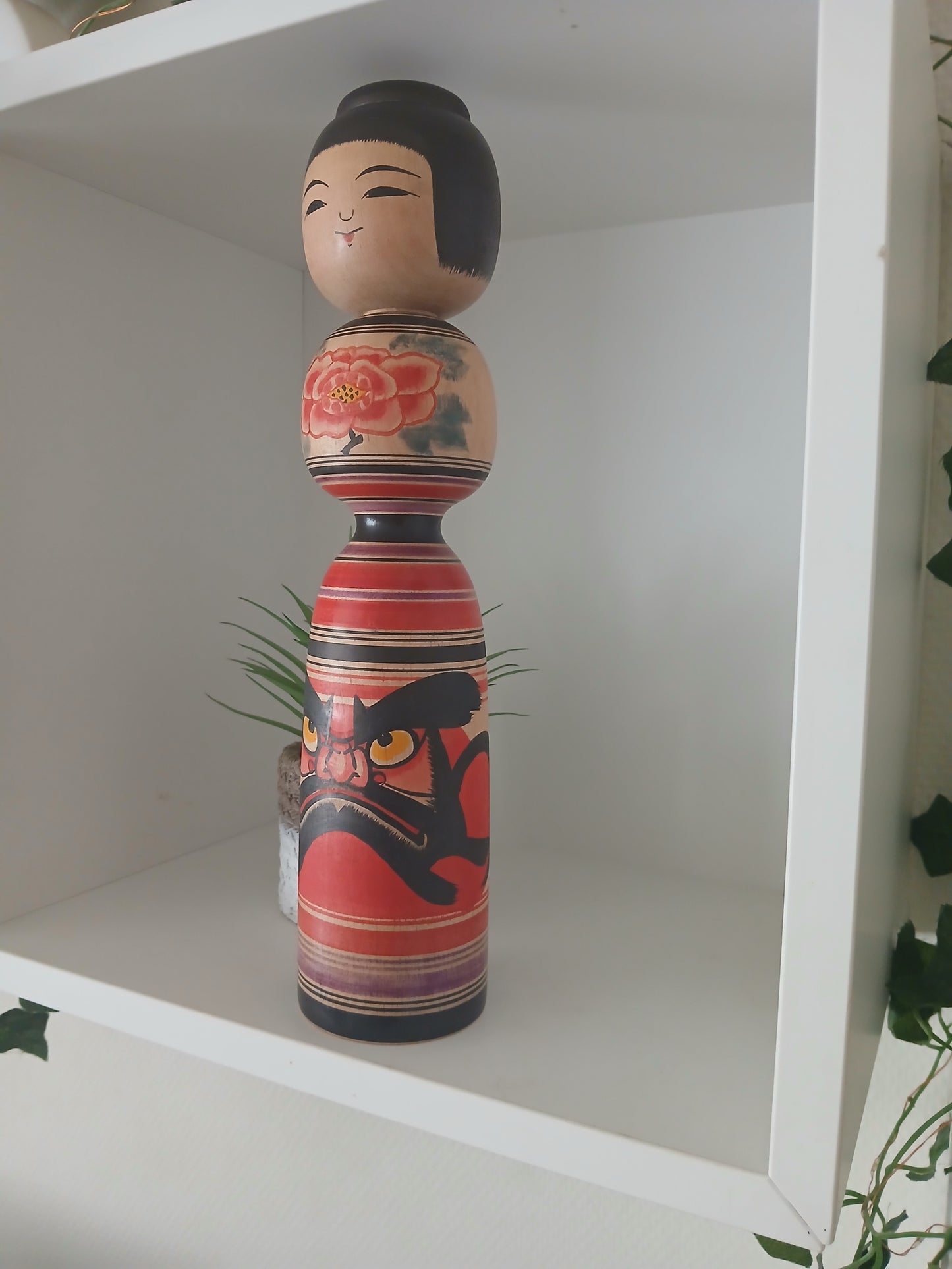 Vintage Traditional Tsugaru Daruma Kokeshi by Abo Muchihide (1950-)