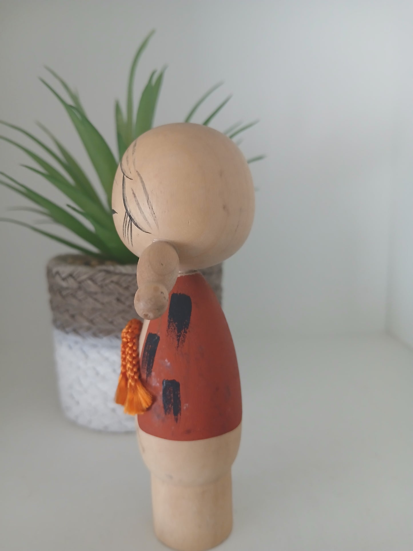 Cute creative kokeshi with lovely pigtails
