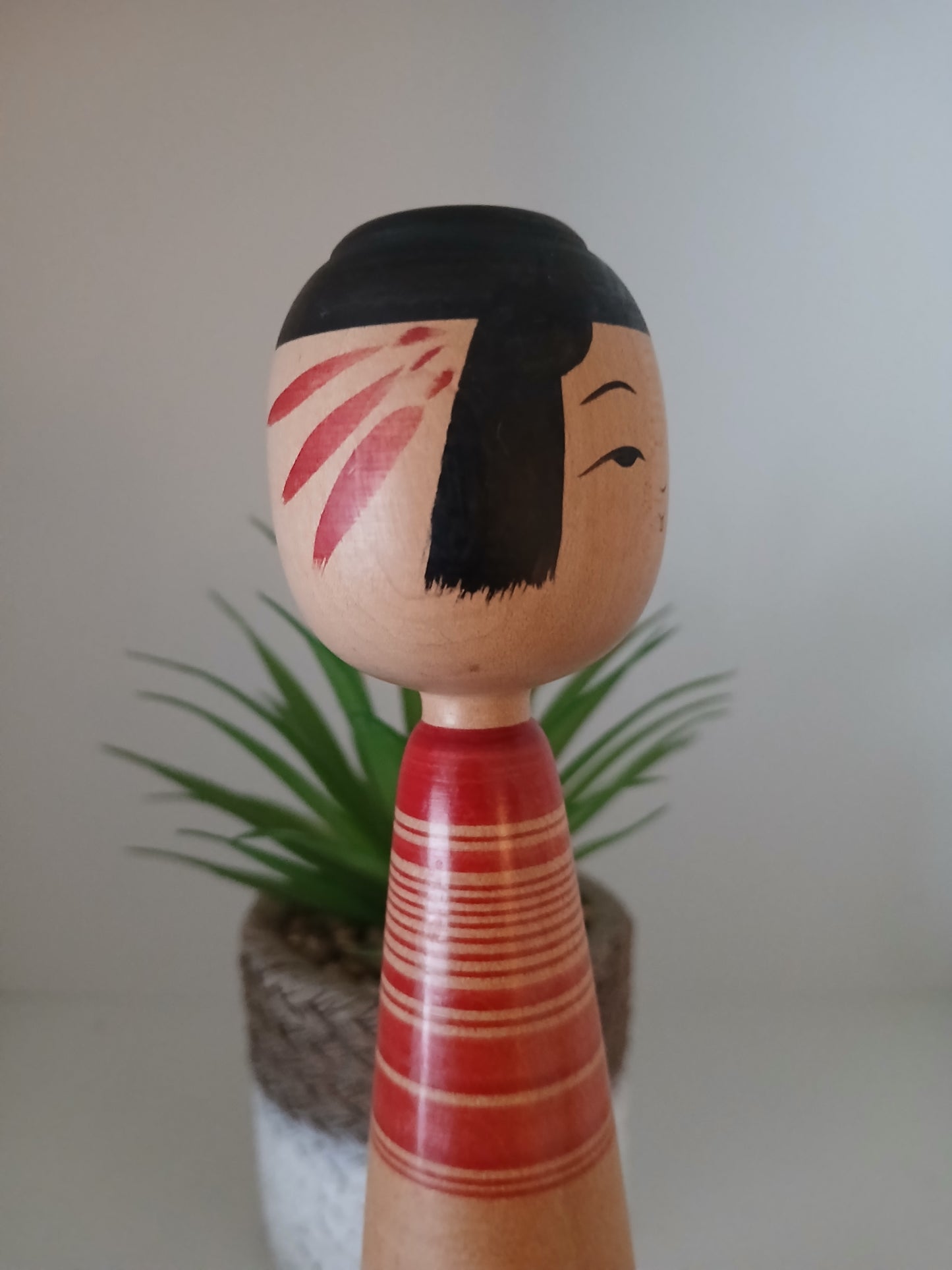 Vintage traditional Tsugaru kokeshi by Sato Nobu