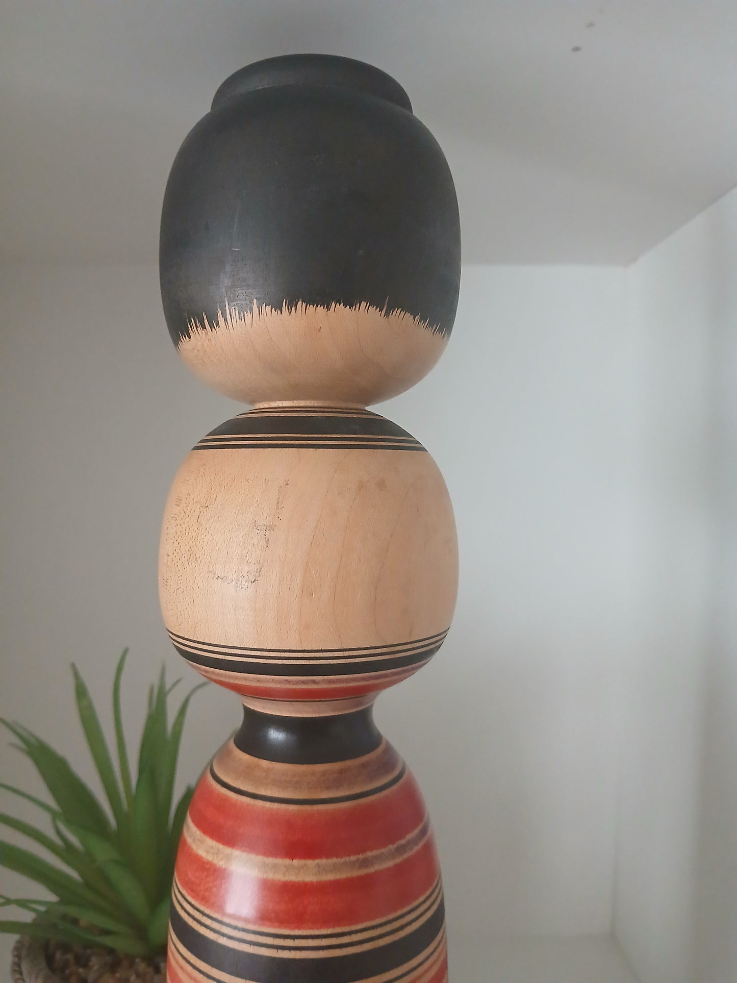 Vintage Traditional Tsugaru Daruma Kokeshi by Abo Muchihide (1950-)
