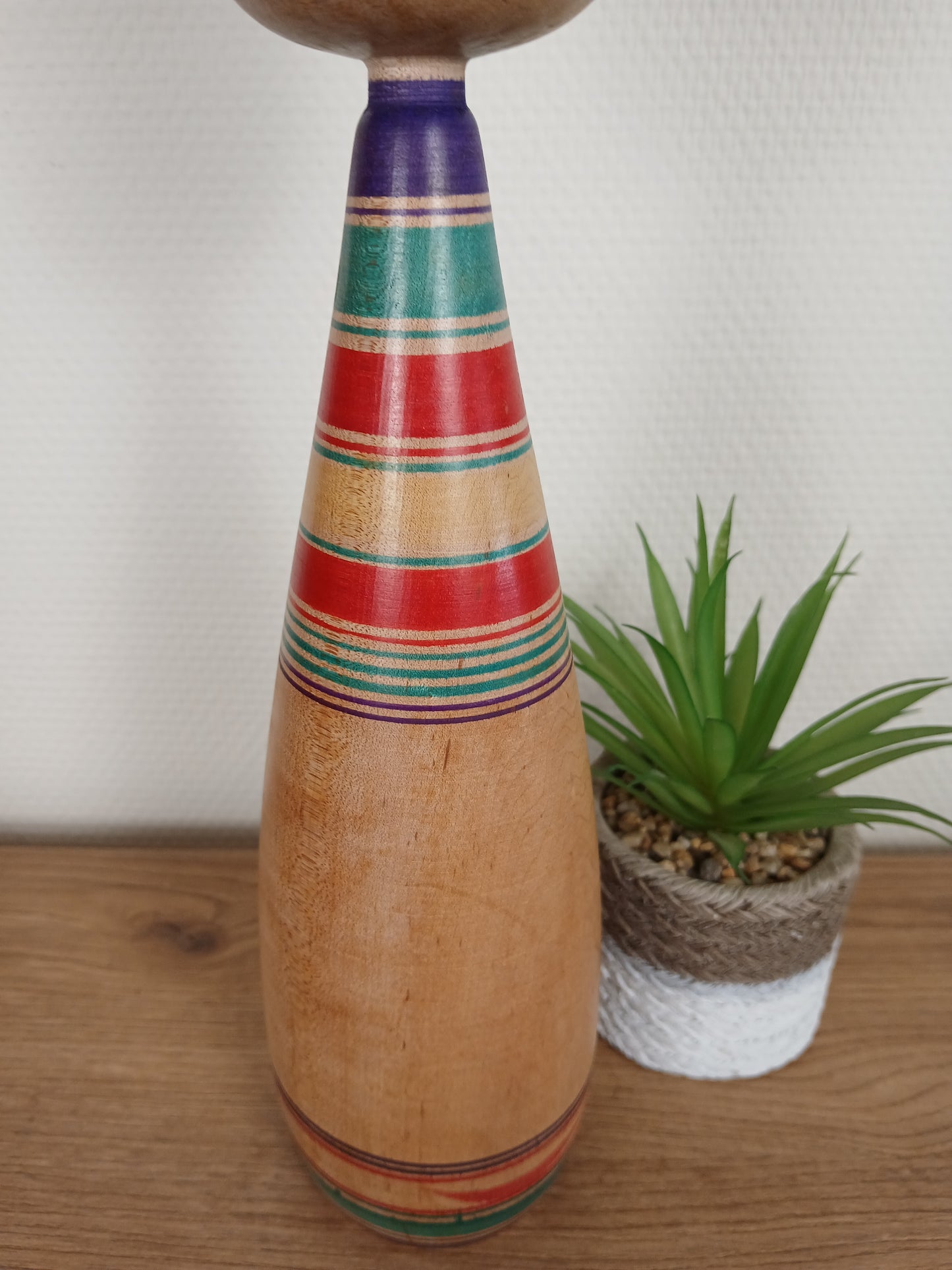Big vintage traditional Tsugaru kokeshi by Zenni Sato (1925-1985)