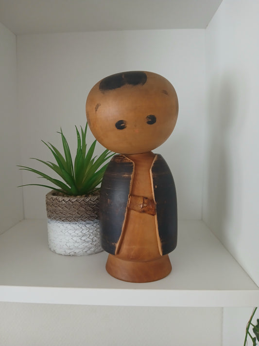 Rare Vintage Creative Kokeshi By Watanabe Masao (1917-2007)