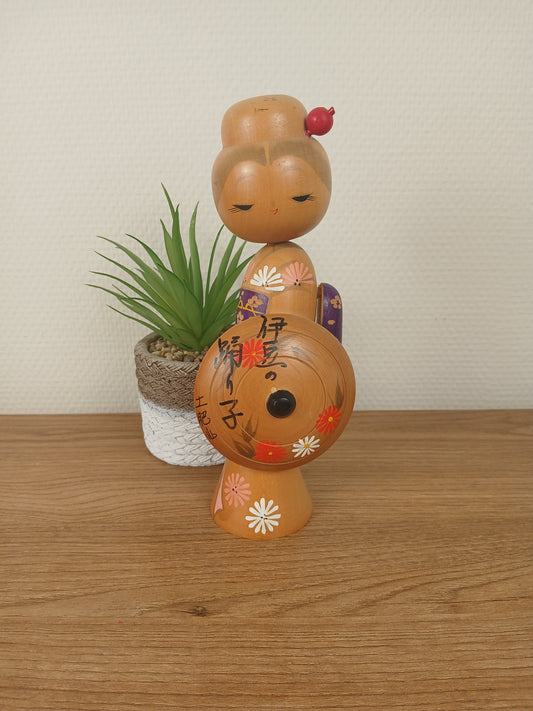 Vintage Sosaku kokeshi by Sadao Kishi (1932-1998)
