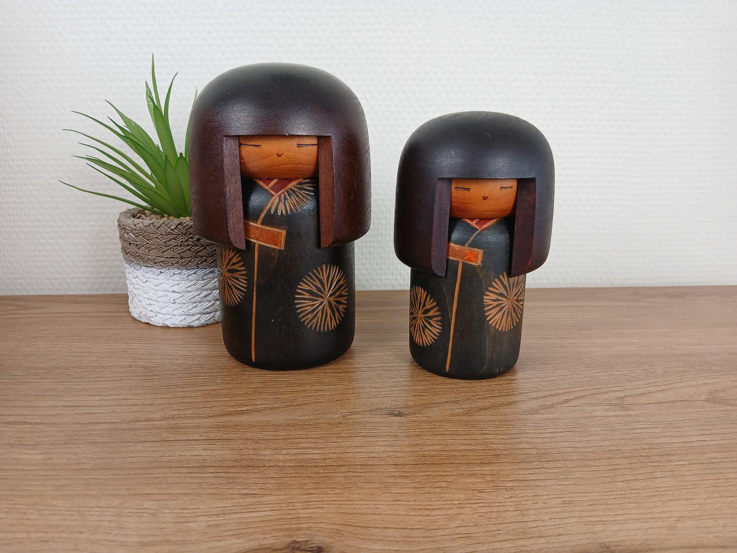 Vintage set Gumma Kokeshi by Sansaku Sekiguchi (1925-2018)