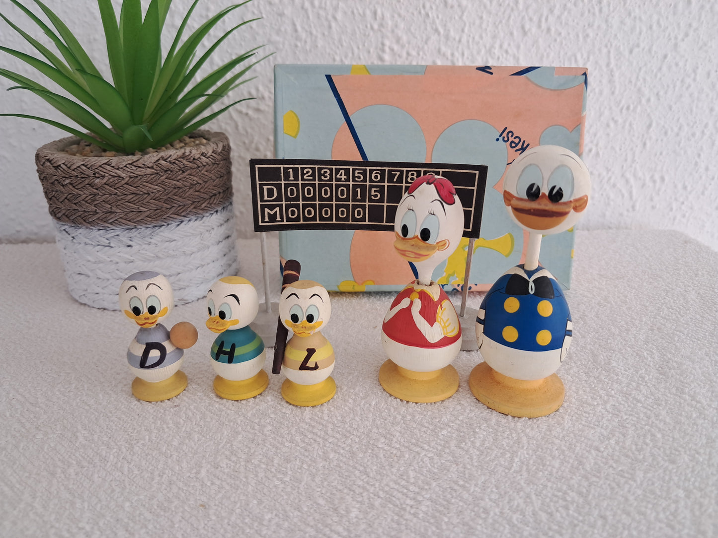 Vintage set kokeshi from Walt Disney - Donald duck 60s