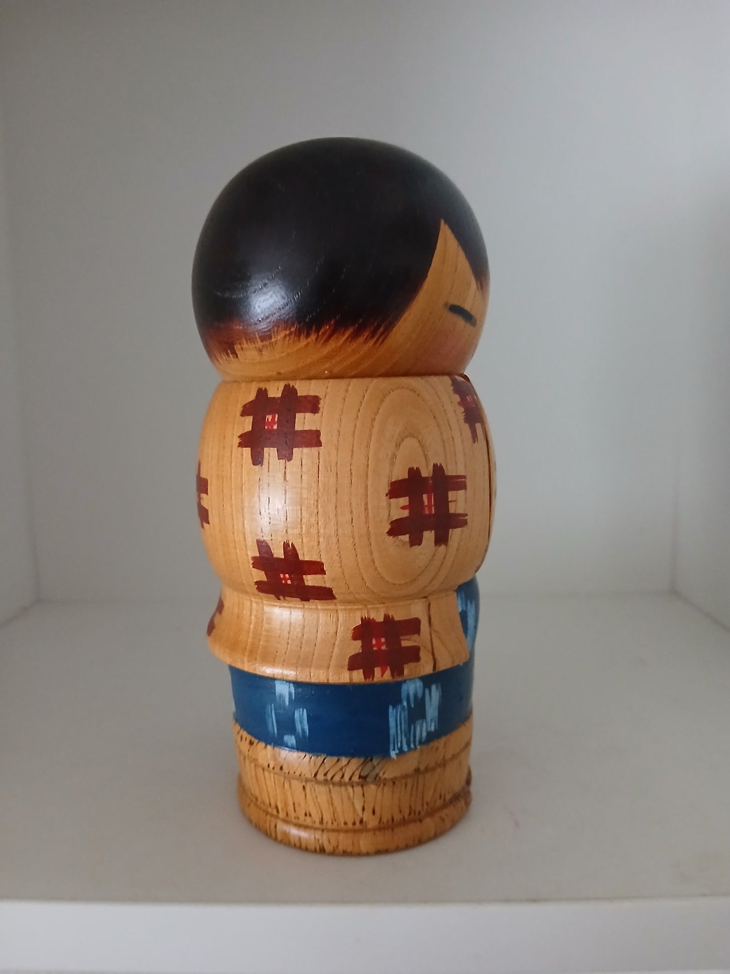 Rare Vintage Sosaku Kokeshi by Aoki Ryoka (1931-) 