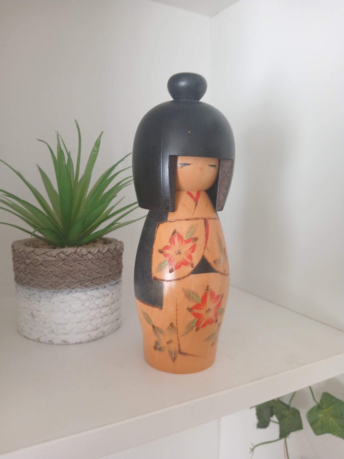 Vintage creative kokeshi by Kishi Sadao (1932-1998)