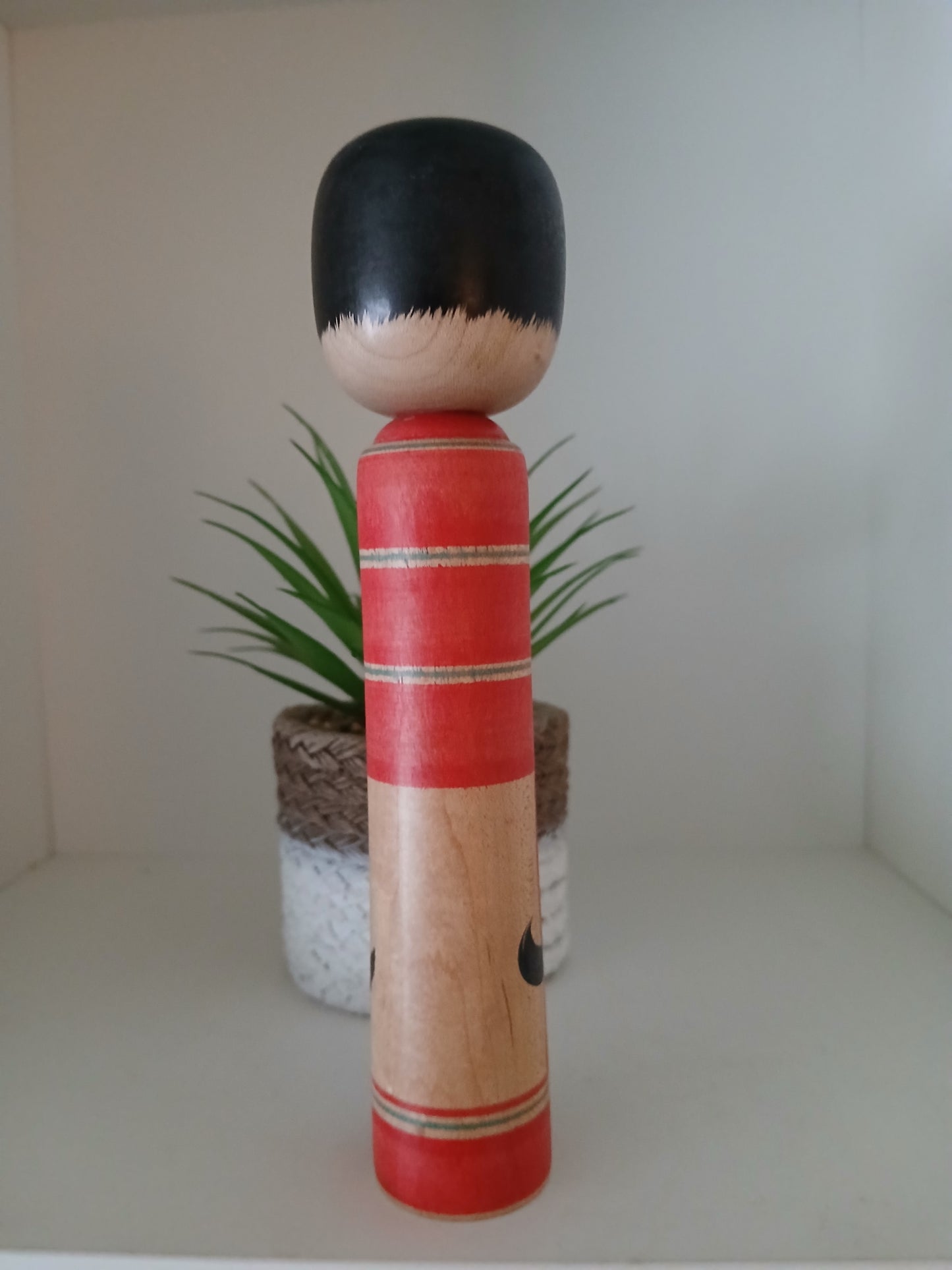 Vintage traditional Tsugaru kokeshi with Daruma