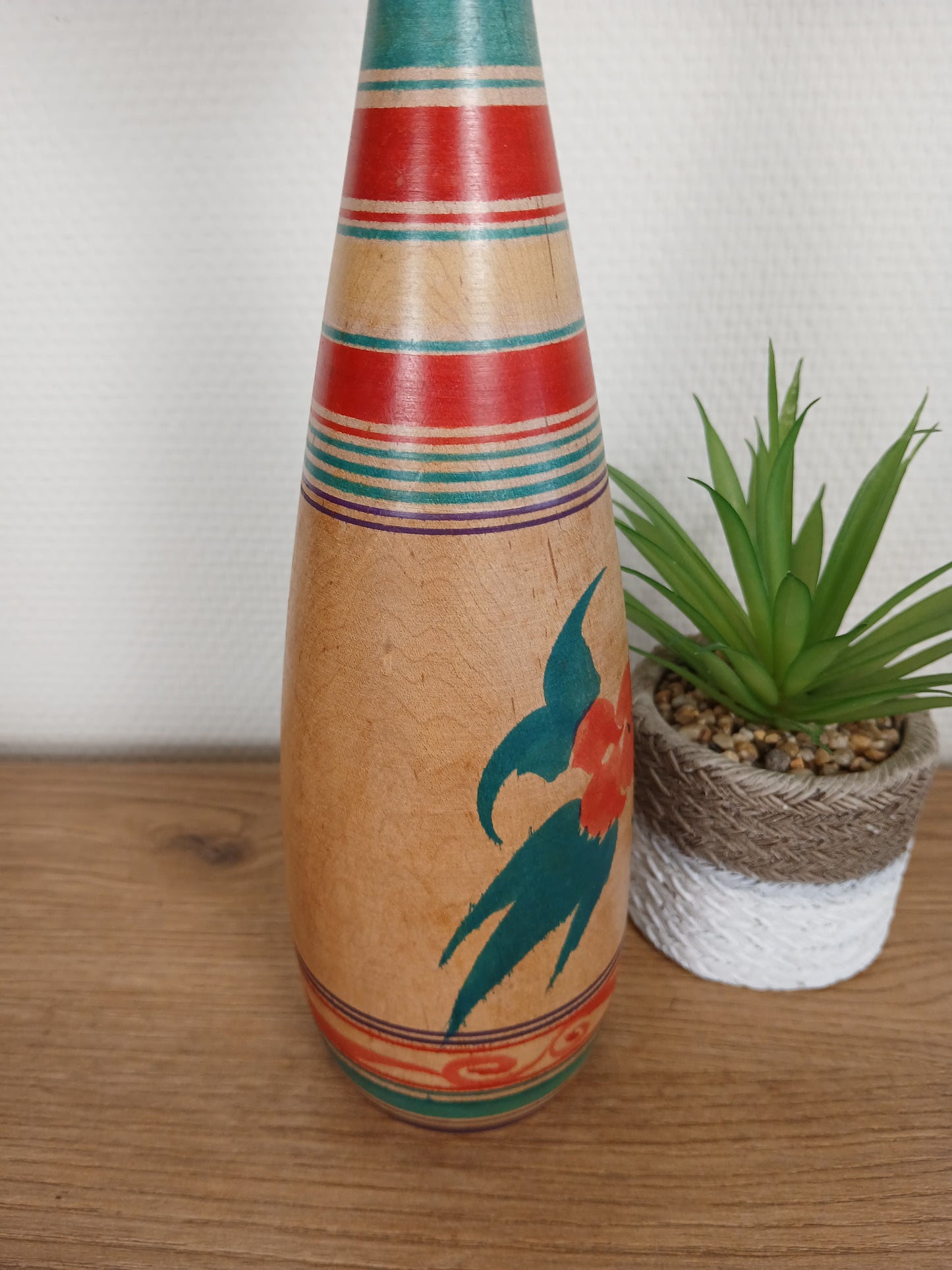 Big vintage traditional Tsugaru kokeshi by Zenni Sato (1925-1985)