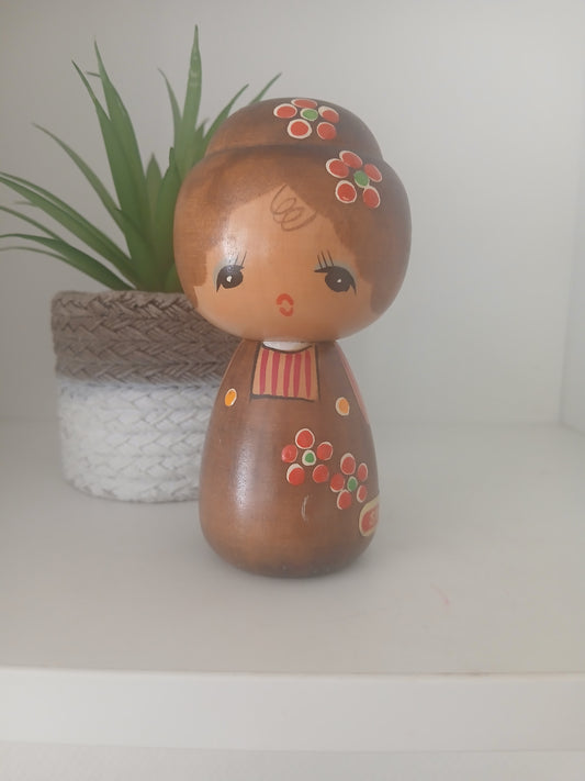 Very cute vintage creative kokeshi by Tomio Ishida