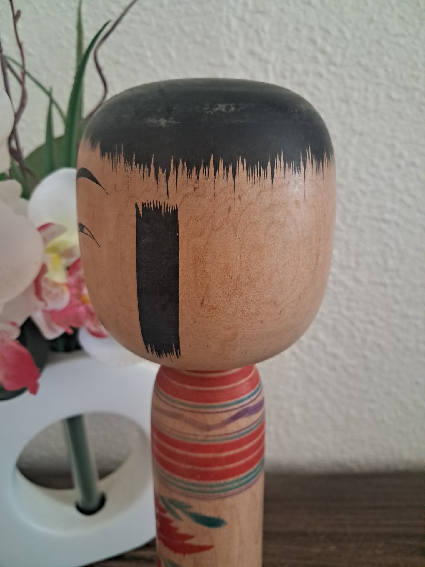 Vintage Hijori Kokeshi by Sato Bunkichi (1922-2008)- With rattle