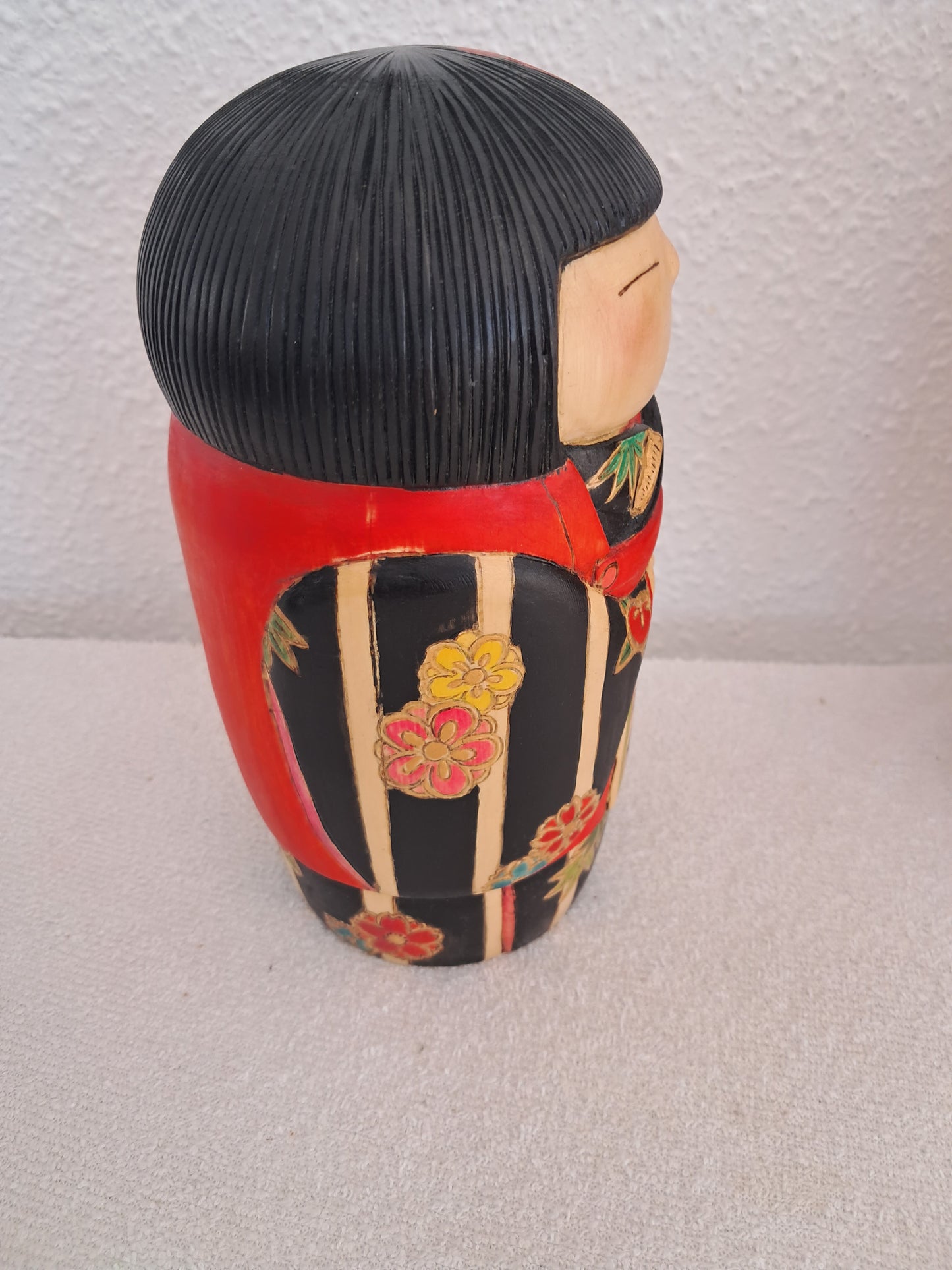 Exclusive Kokeshi made by Yuko Yamazaki (1956-)