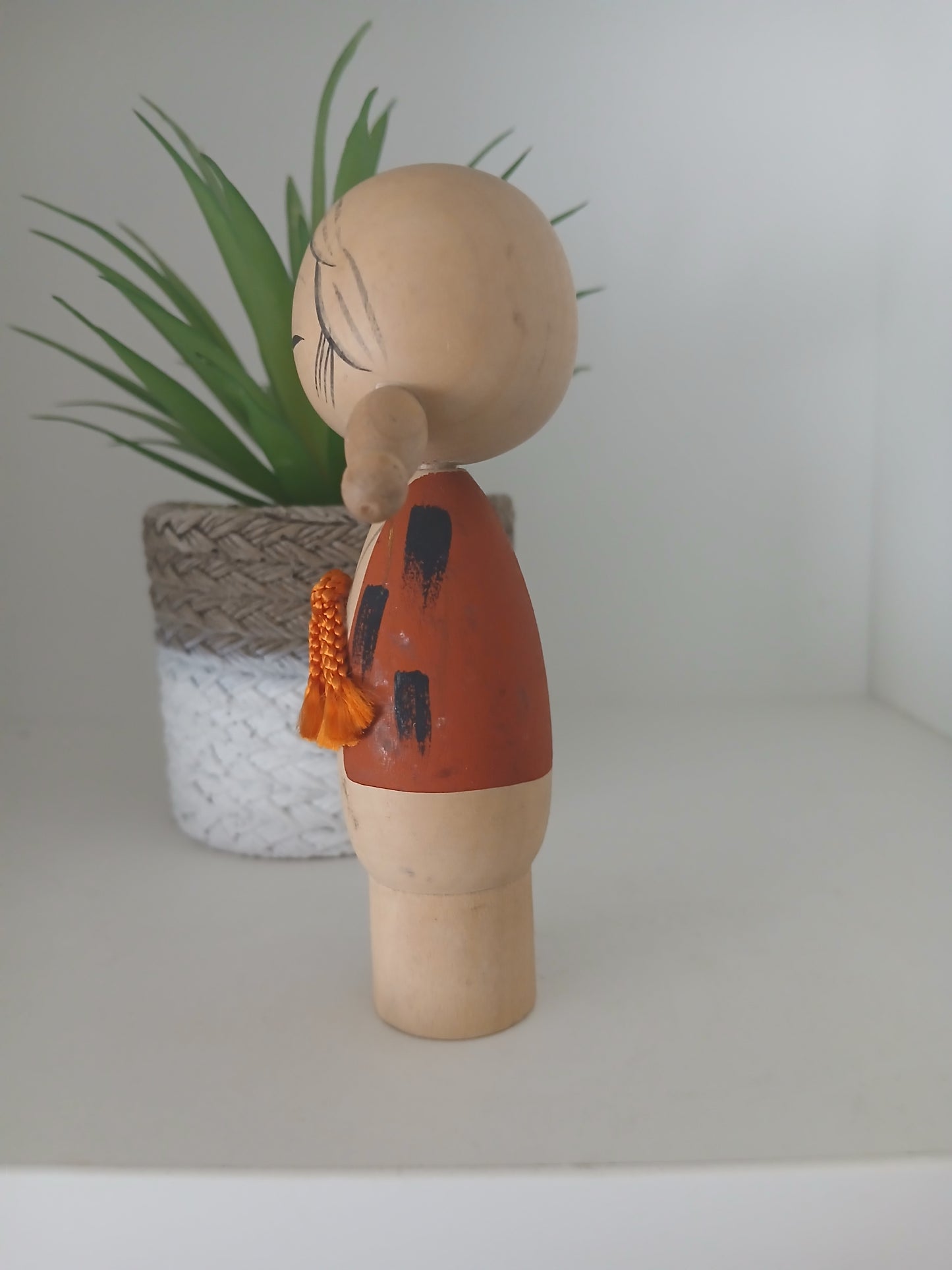Cute creative kokeshi with lovely pigtails