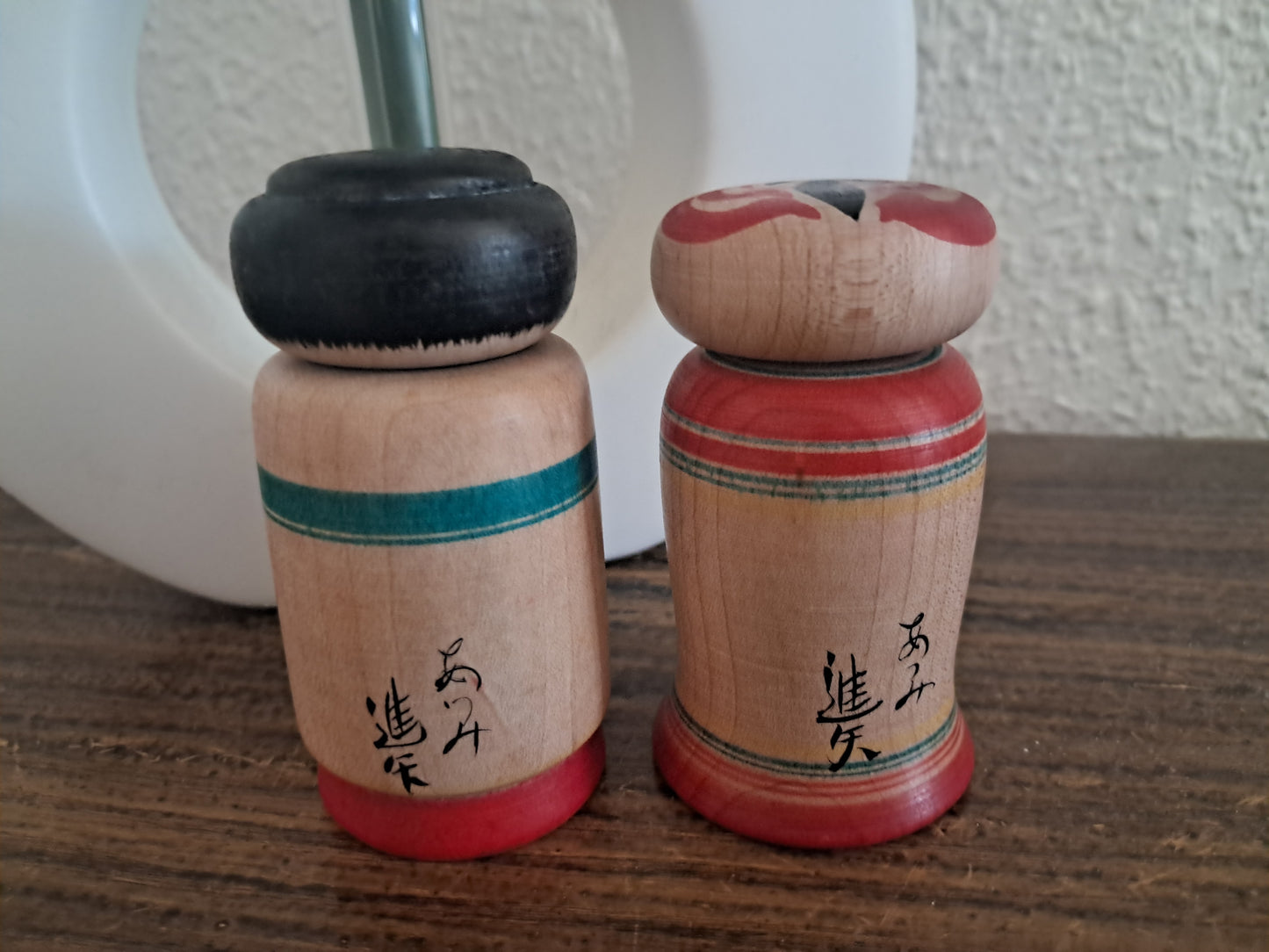 Vintage set Zao kokeshi by Abe Shinya (1937- )