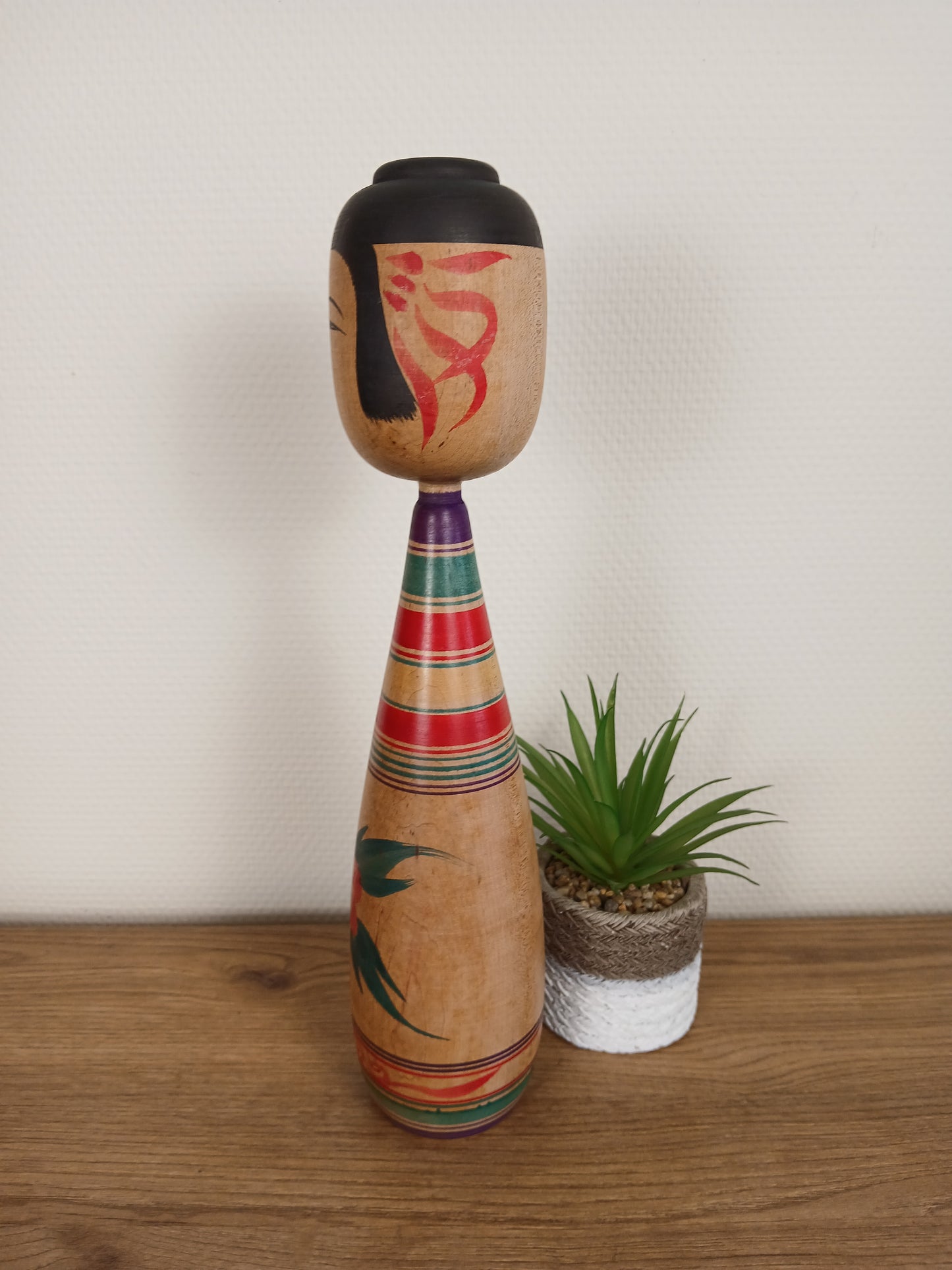 Big vintage traditional Tsugaru kokeshi by Zenni Sato (1925-1985)