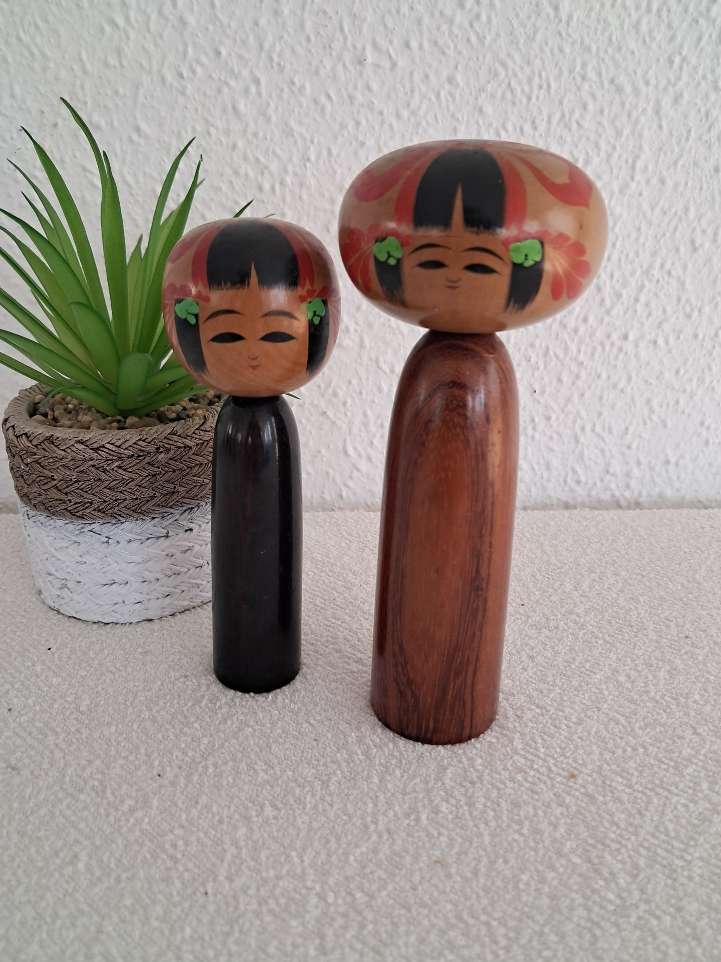 Set off two Rare Vintage Creative Kokeshi by Hitokura Masamkido