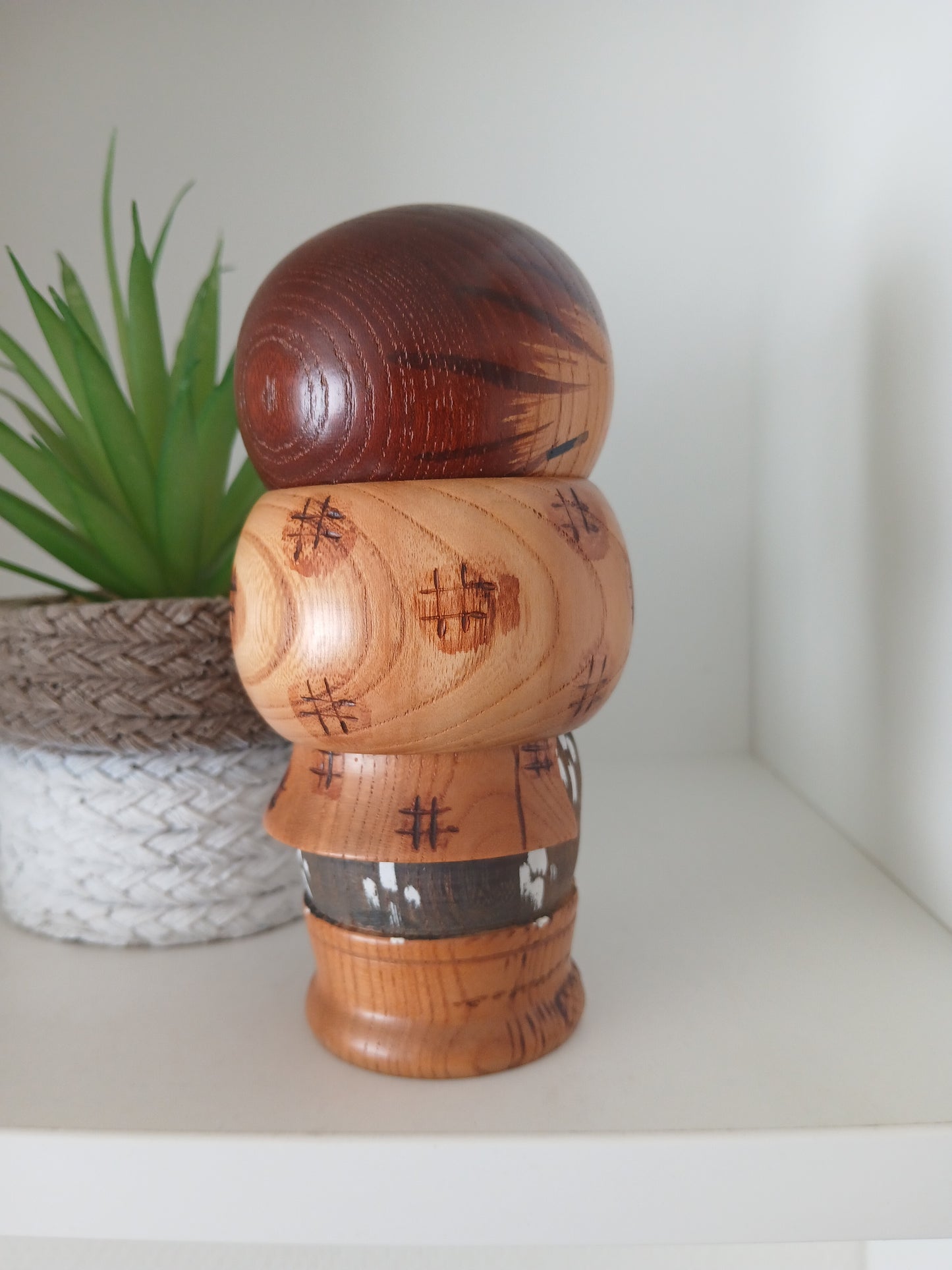 Rare Vintage Sosaku Kokeshi by Aoki Ryoka (1931-) 