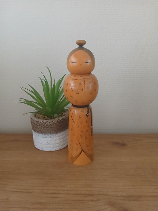 Rare Vintage Creative Kokeshi By Sadao Kishi (1932-1998)