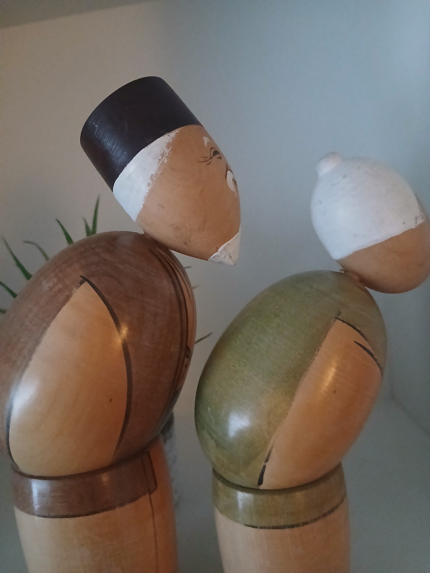 Vintage set Sosaku Kokeshi of elderly couple