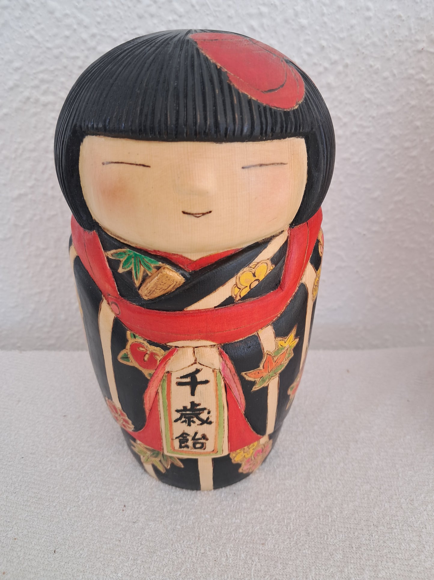 Exclusive Kokeshi made by Yuko Yamazaki (1956-)