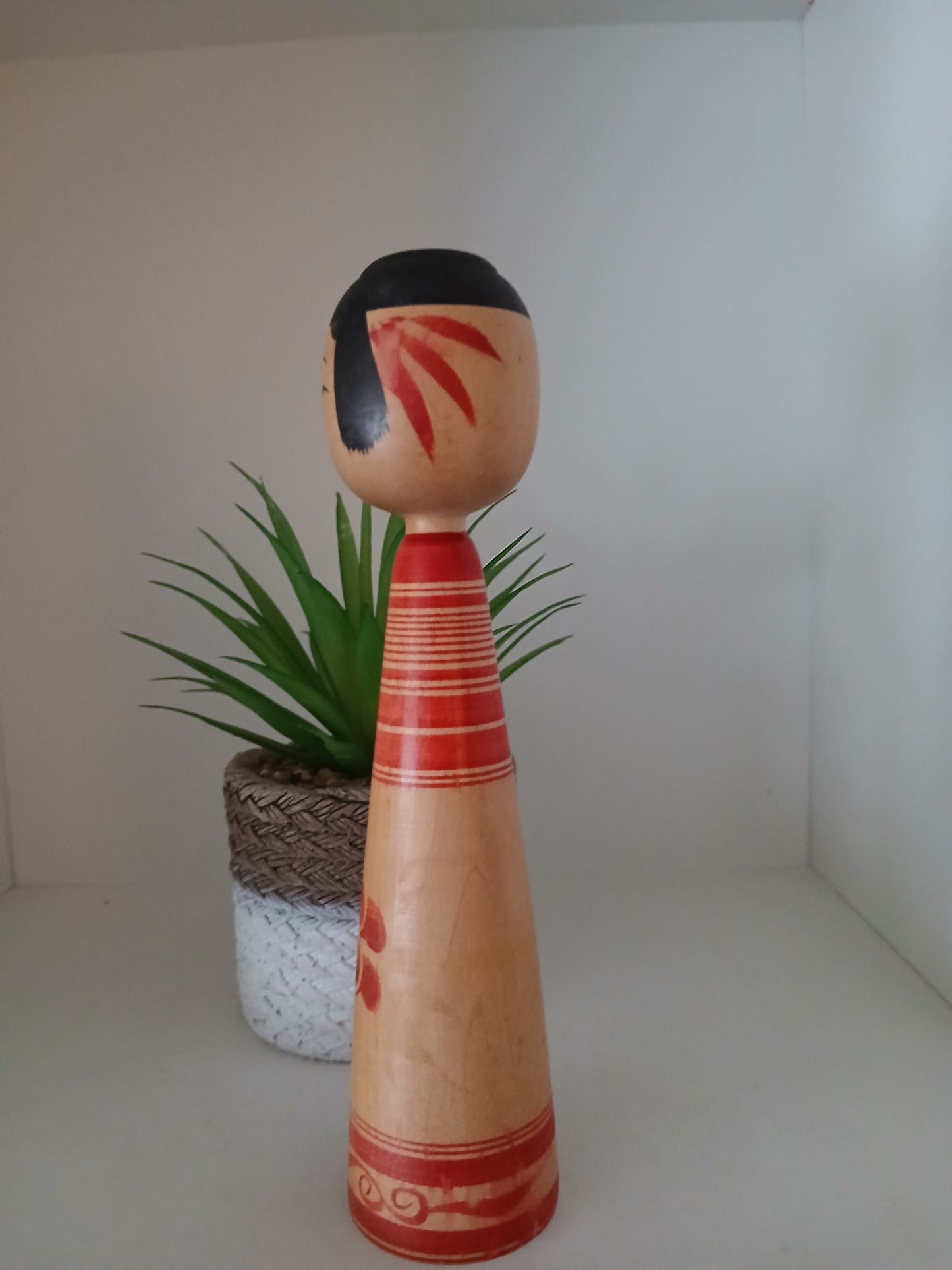 Vintage traditional Tsugaru kokeshi by Sato Nobu
