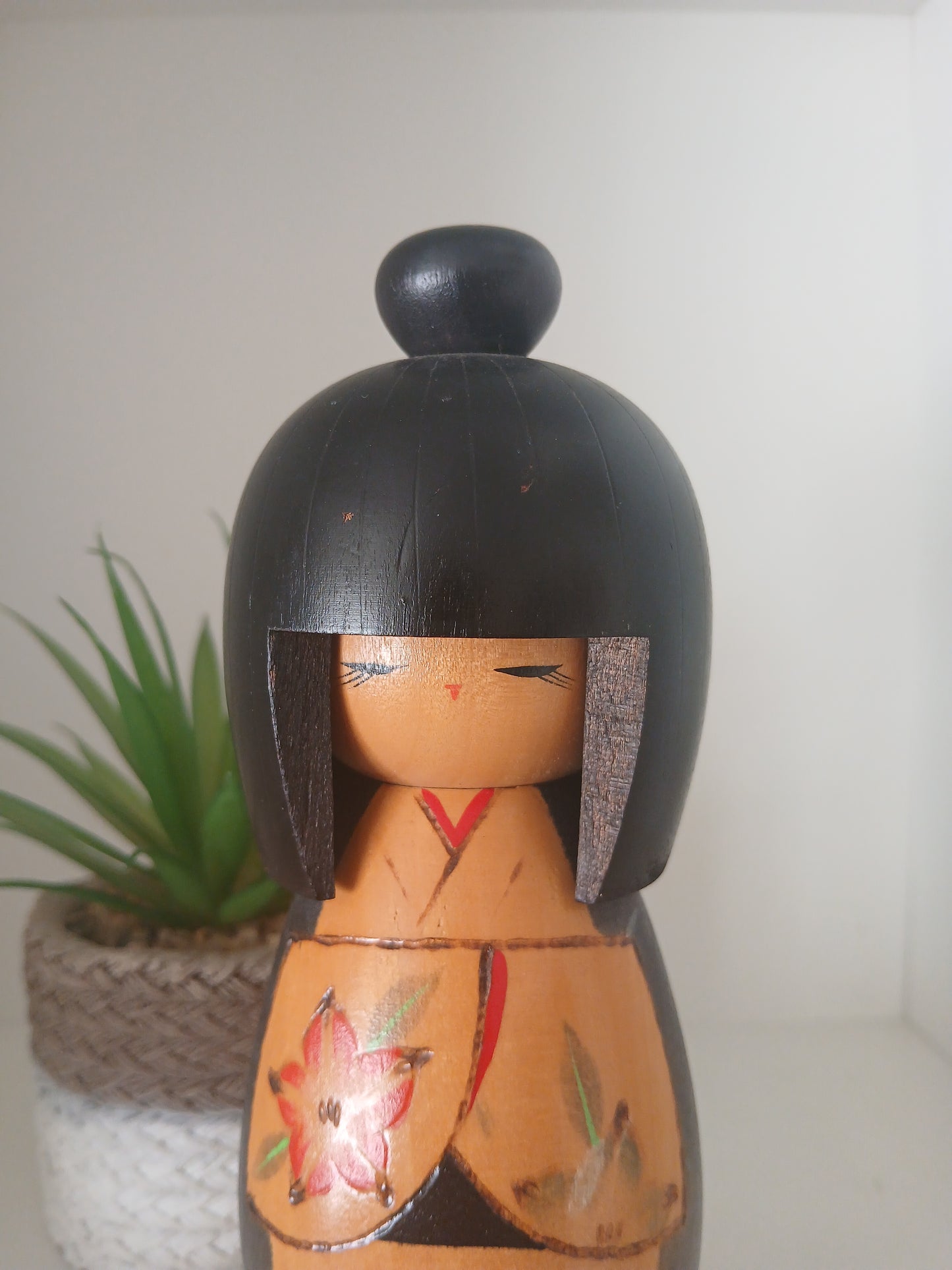 Vintage creative kokeshi by Kishi Sadao (1932-1998)