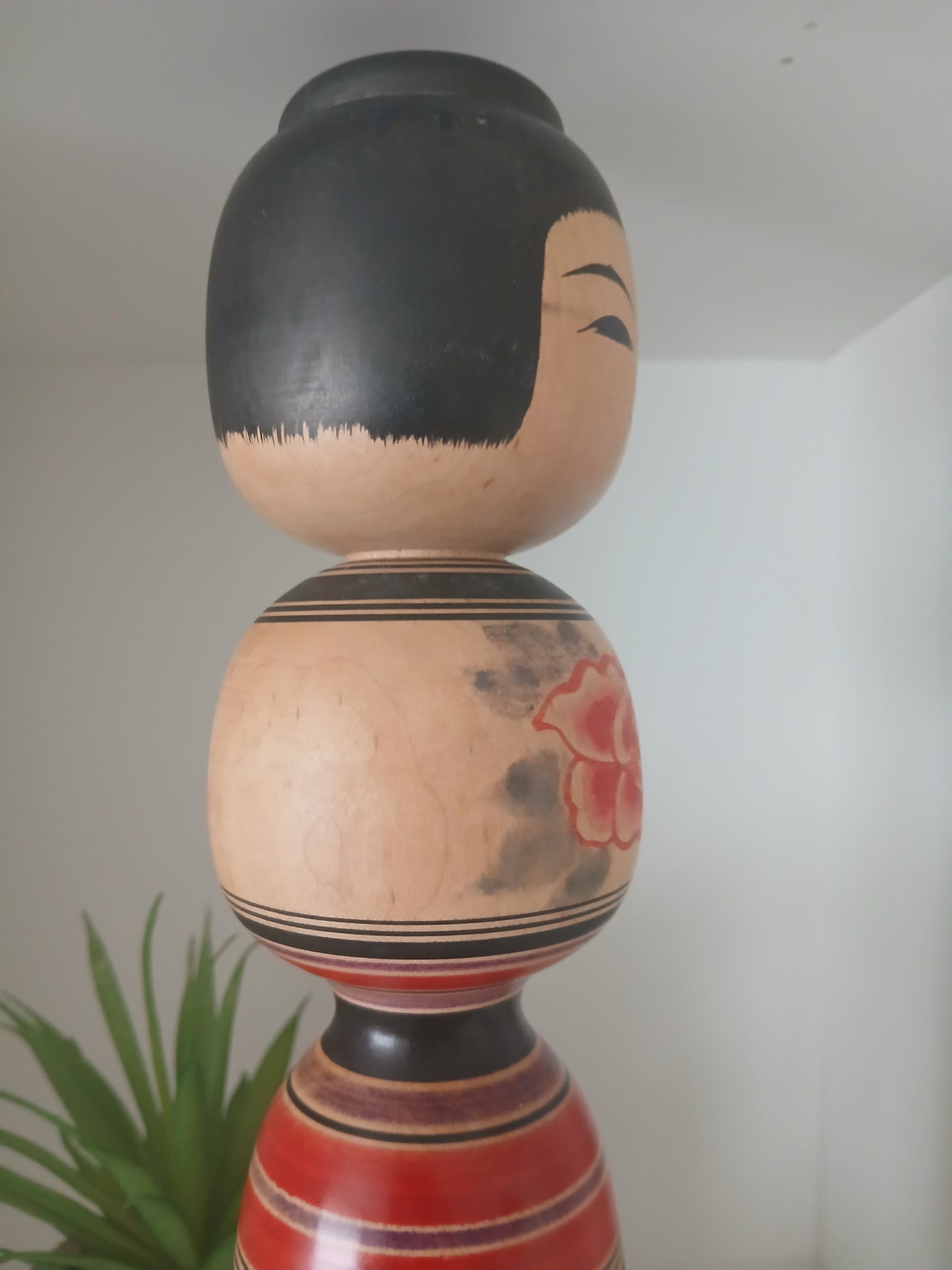 Vintage Traditional Tsugaru Daruma Kokeshi by Abo Muchihide (1950-)