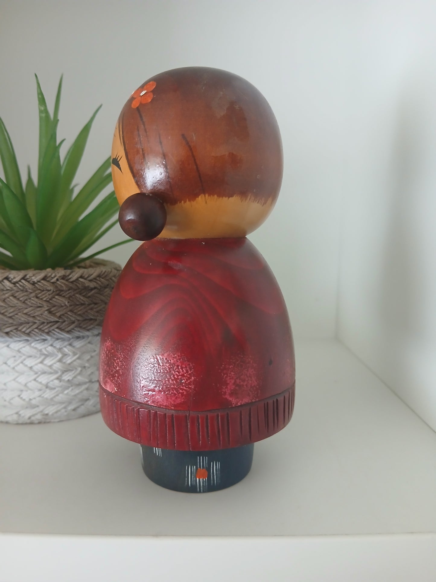 Rare Vintage Sosaku Kokeshi by Aoki Ryoka (1931-) 