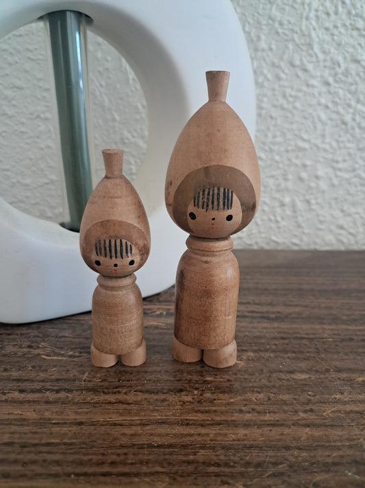 Vintage Creative Kokeshi set by Hideo Ishihara (1925-1999)