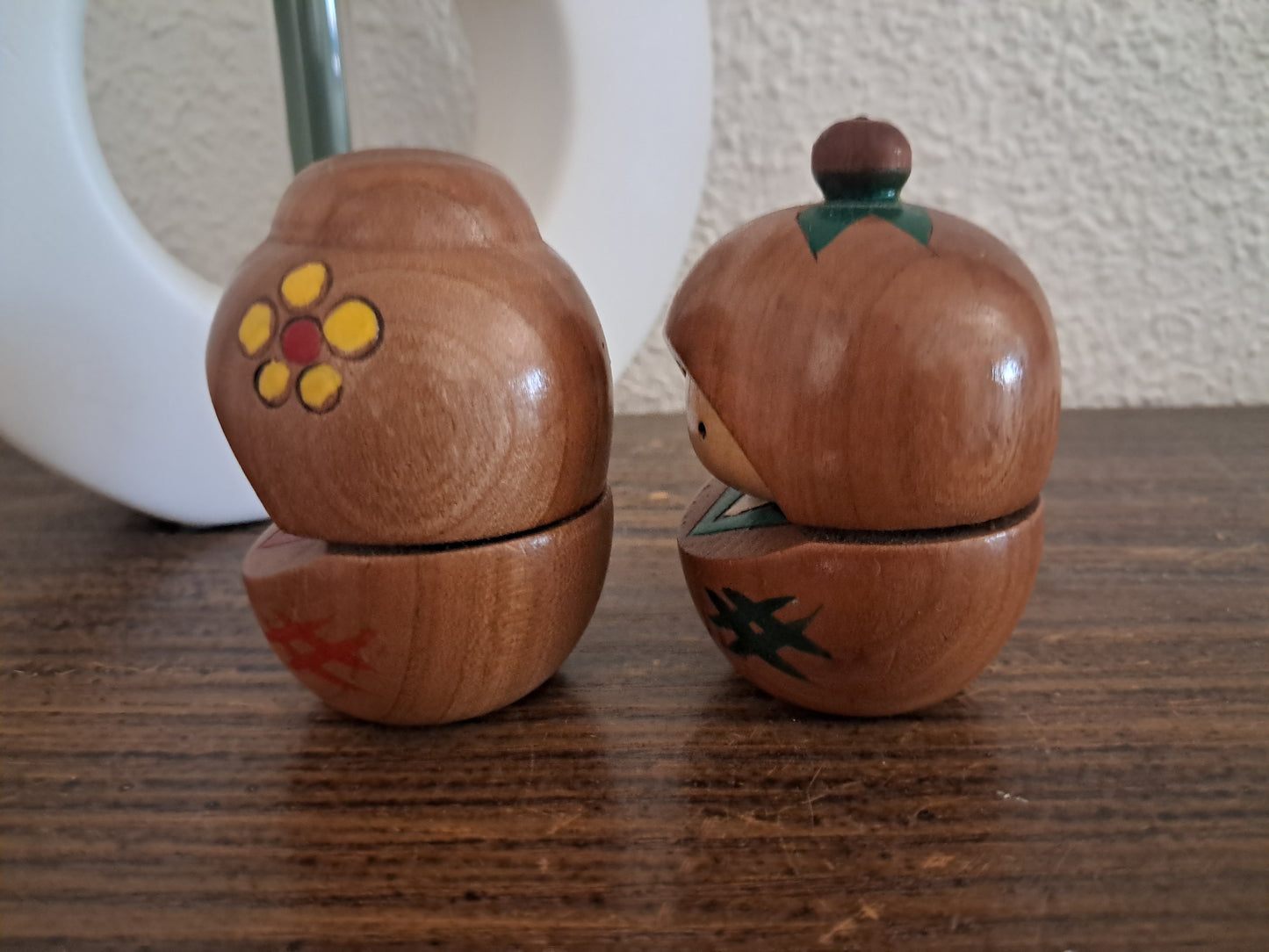 Vintage set off creative kokeshi by Masashi Takeda (1930-2015)