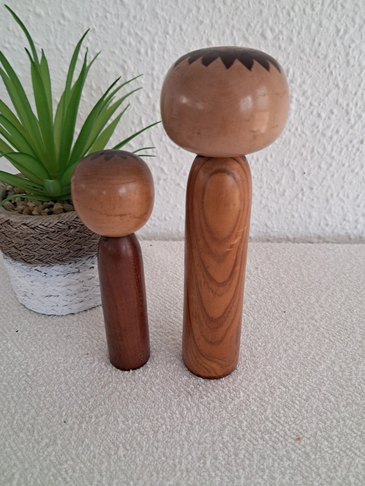 Set off two Rare Vintage Creative Kokeshi by Hitokura Masamkido