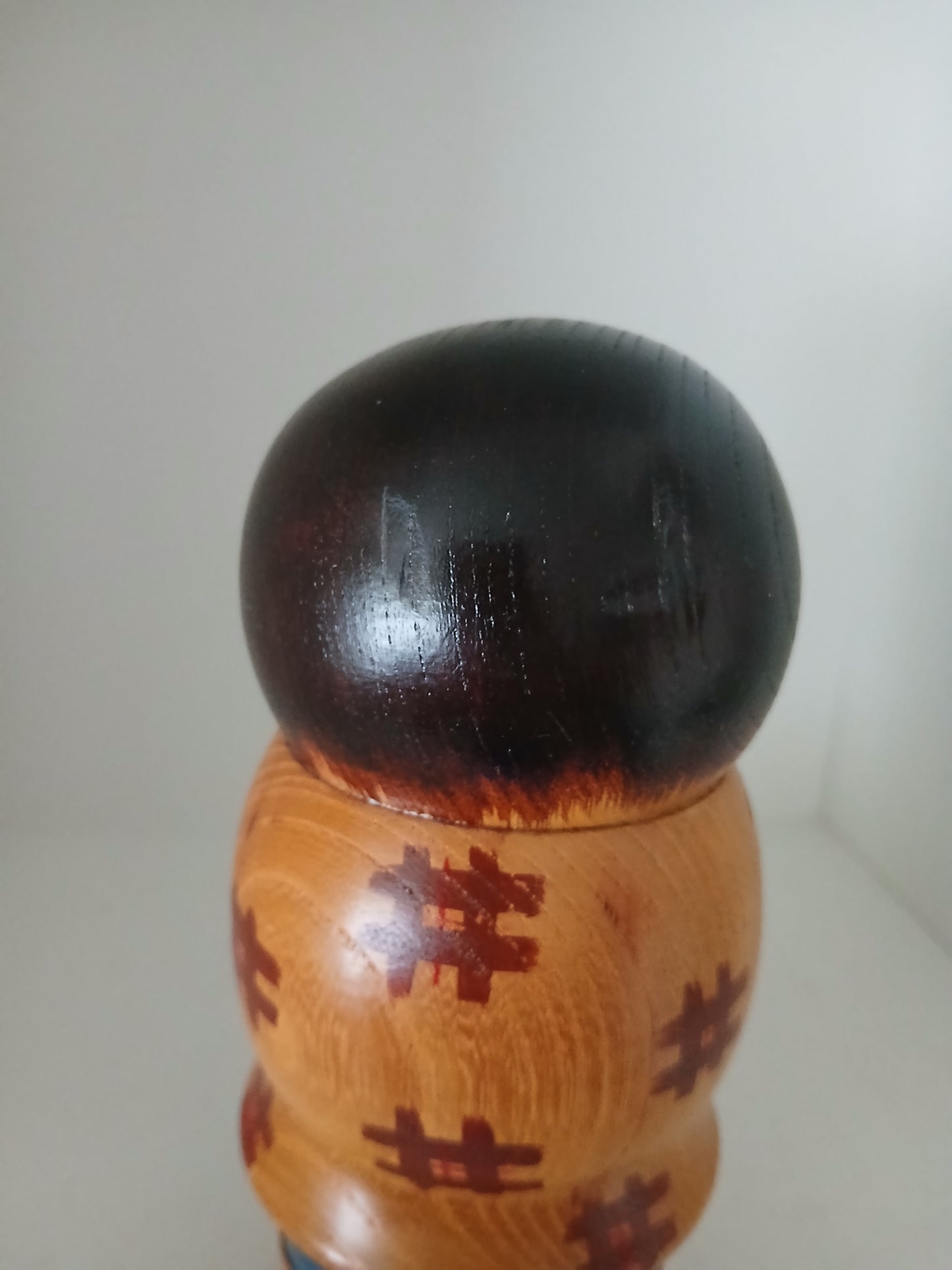 Rare Vintage Sosaku Kokeshi by Aoki Ryoka (1931-) 