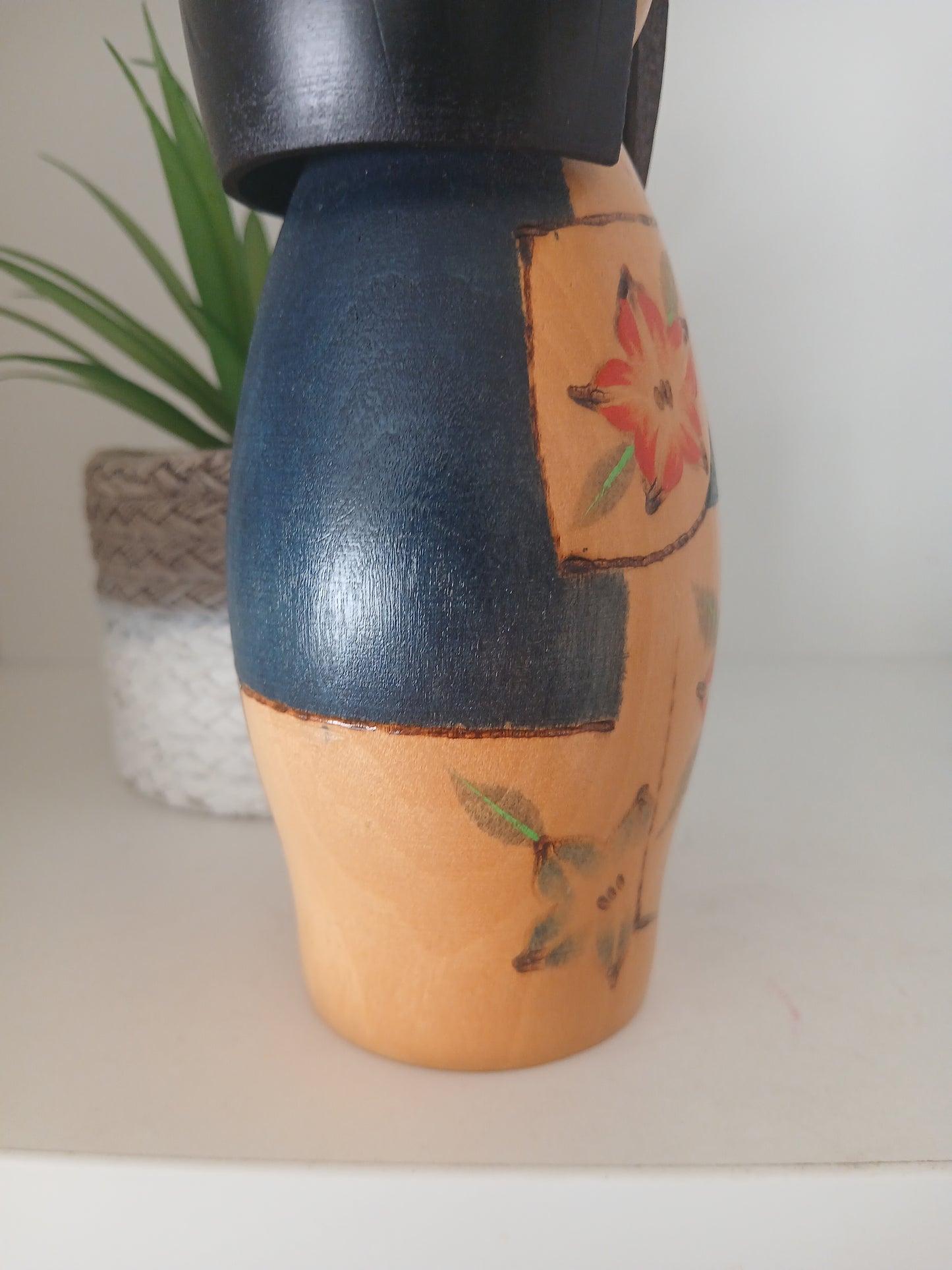Vintage creative kokeshi by Kishi Sadao (1932-1998)
