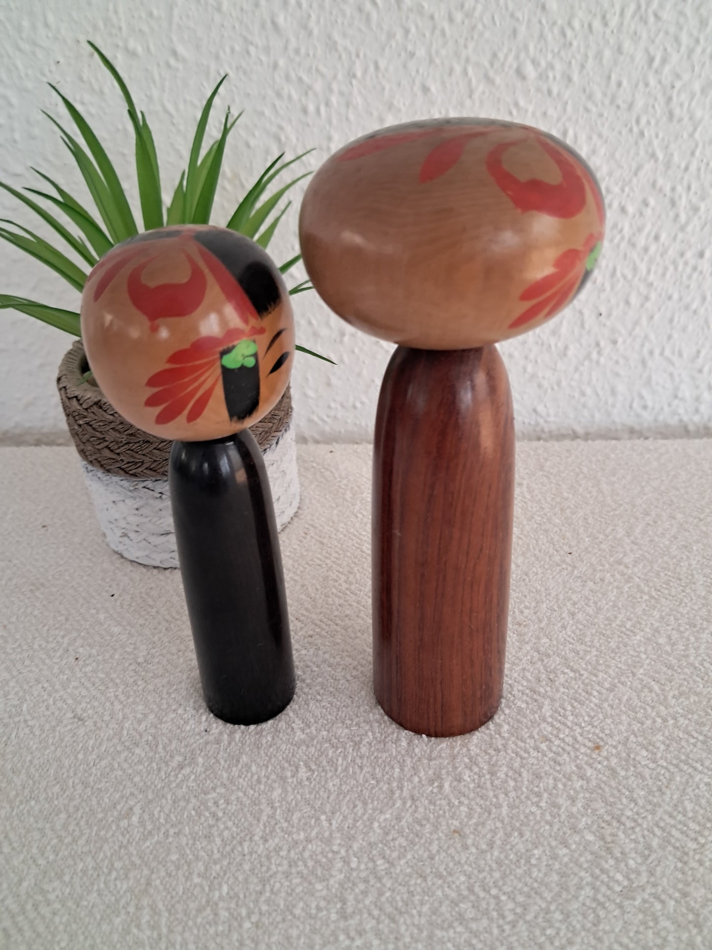 Set off two Rare Vintage Creative Kokeshi by Hitokura Masamkido