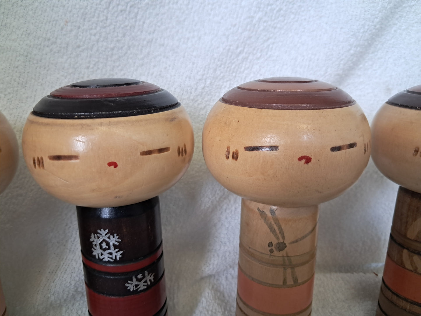 Rare Vintage 4 season kokeshi by Sanpei Yamanaka (1926-2012)