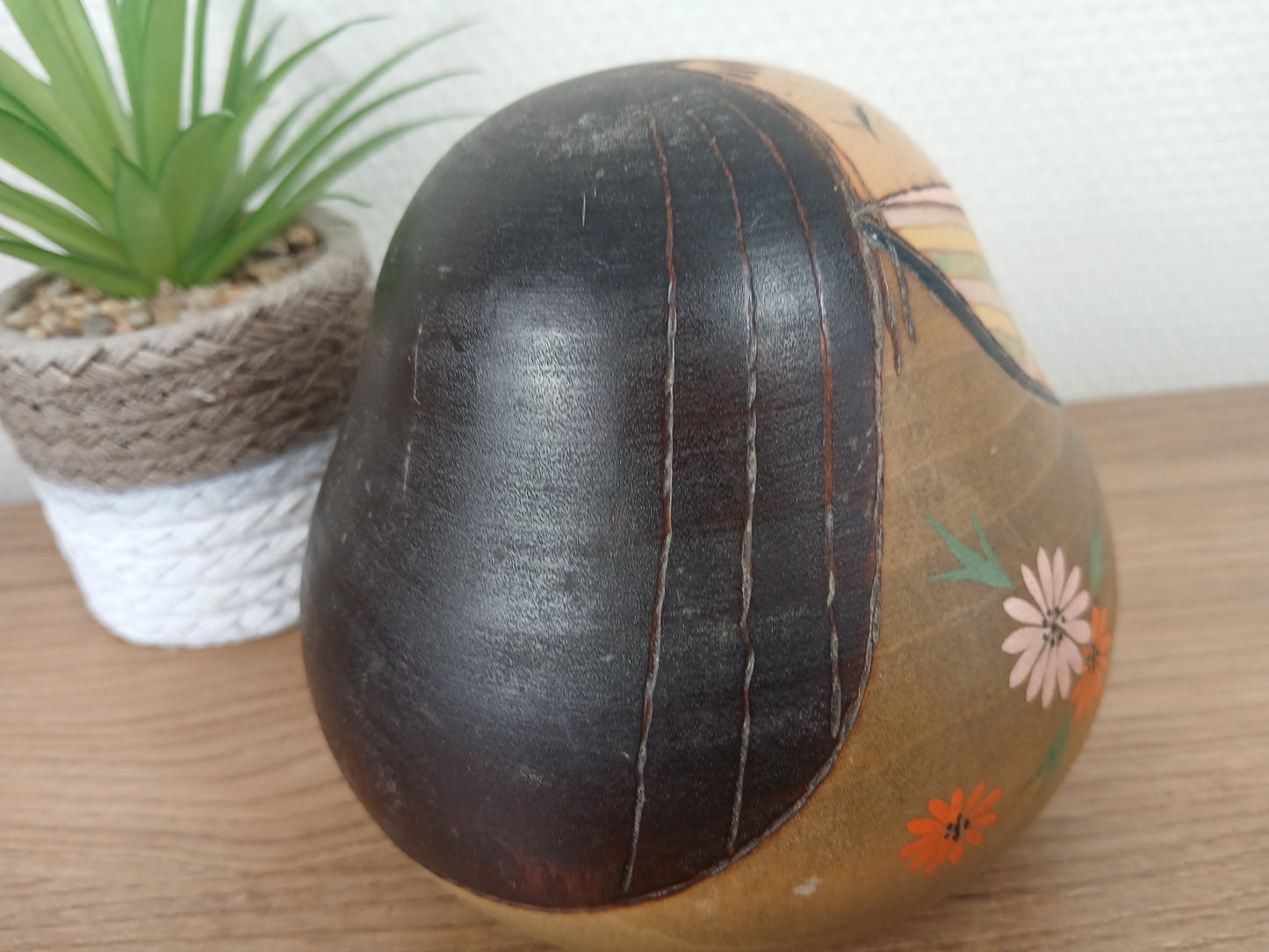 Vintage creative kokeshi by Kishi Sadao (1932-1998)