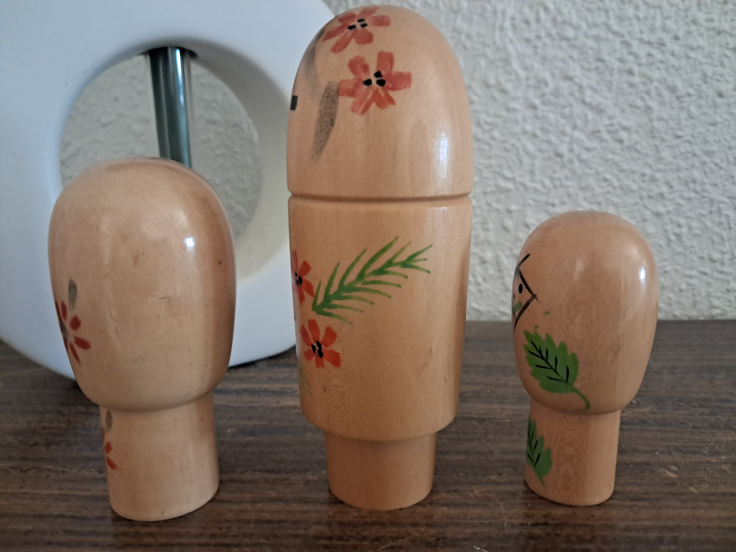 Cute set off 3 sosaku kokeshi