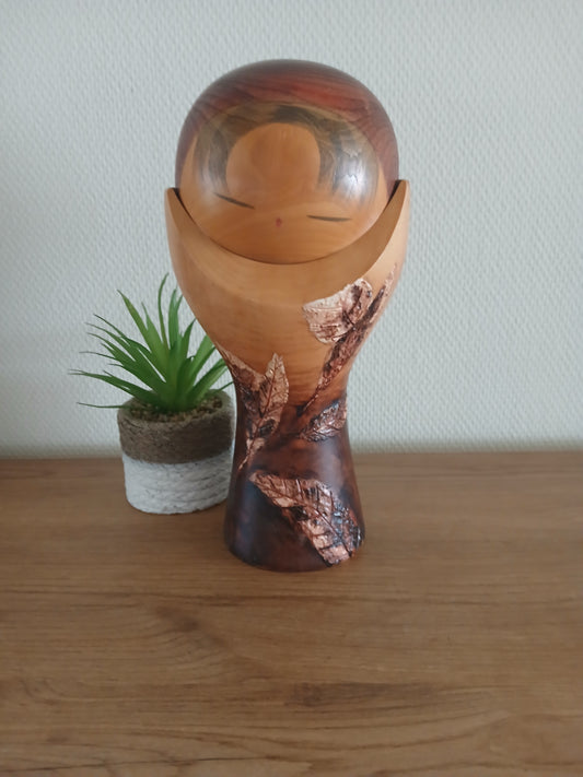 Vintage creative kokeshi by Masao Watanabe (1917-2007)