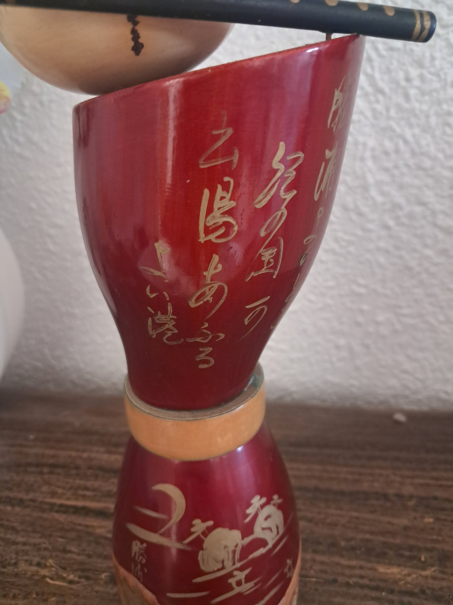 Beautiful vintage creative kokeshi made by Takahashi Tasturo