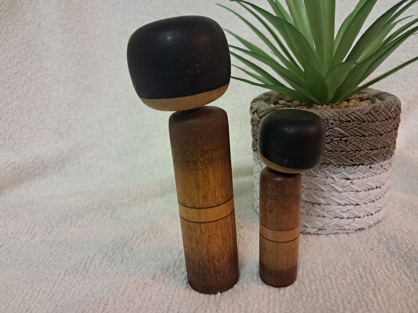 Rare Vintage set creative kokeshi by Hideo Ishihara (1925-1999)