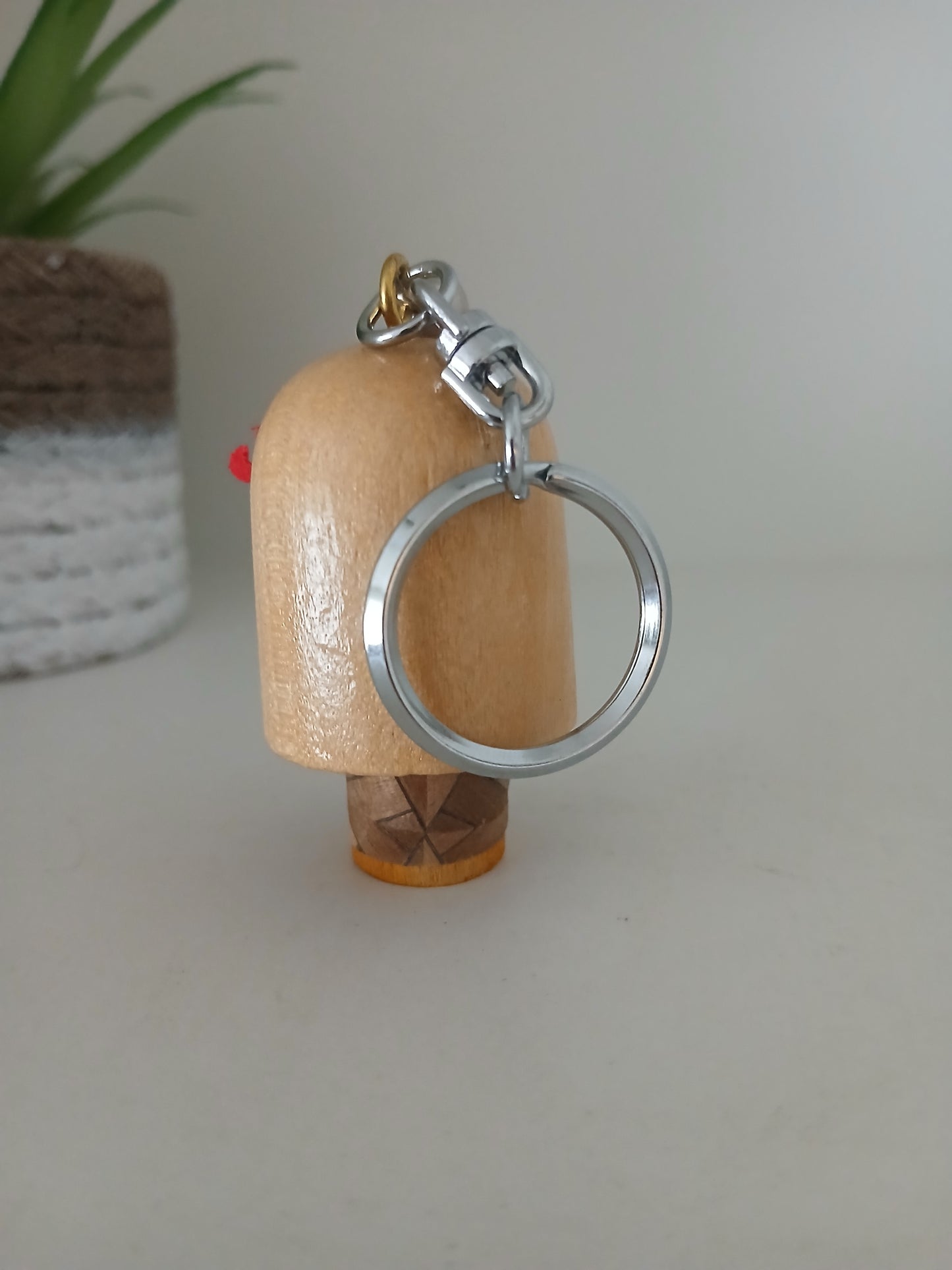 Vintage key ring kokeshi
