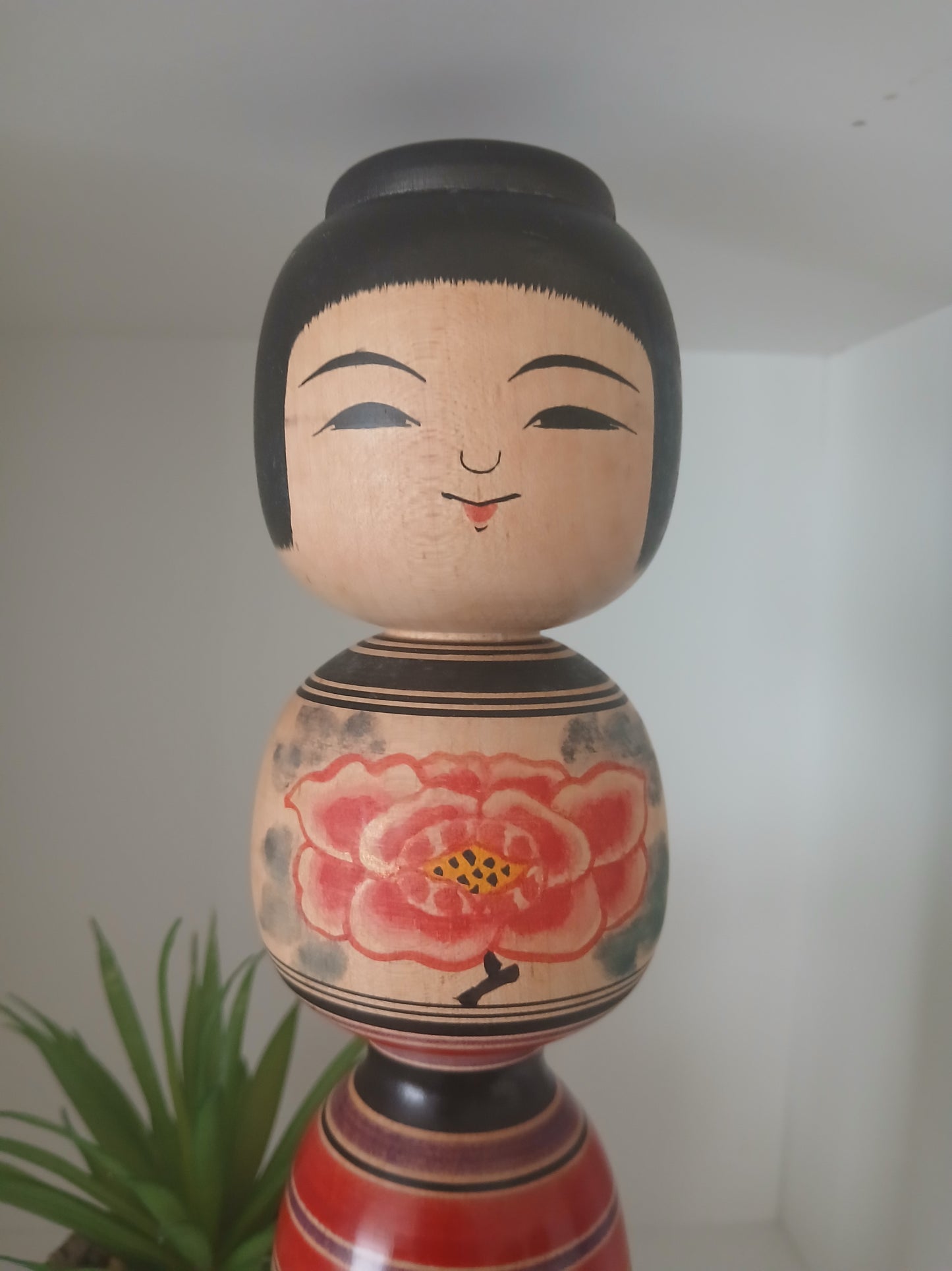 Vintage Traditional Tsugaru Daruma Kokeshi by Abo Muchihide (1950-)