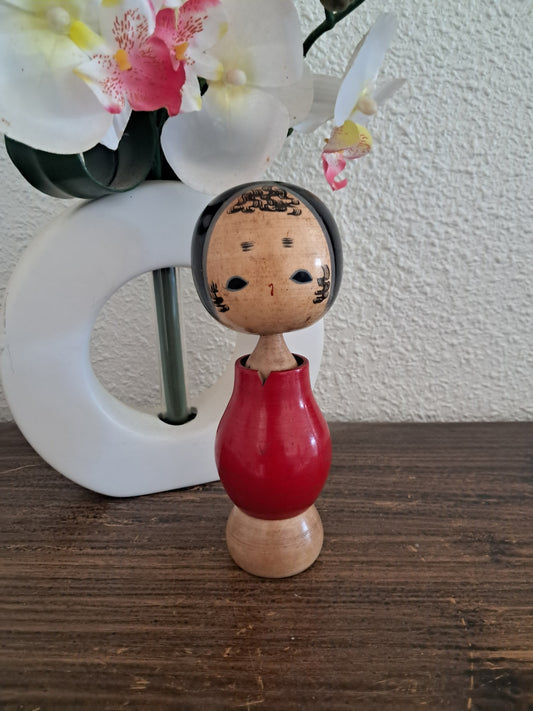 Rare Vintage Sosaku Kokeshi by Aida Harumine (Seihou) (1926-1998)